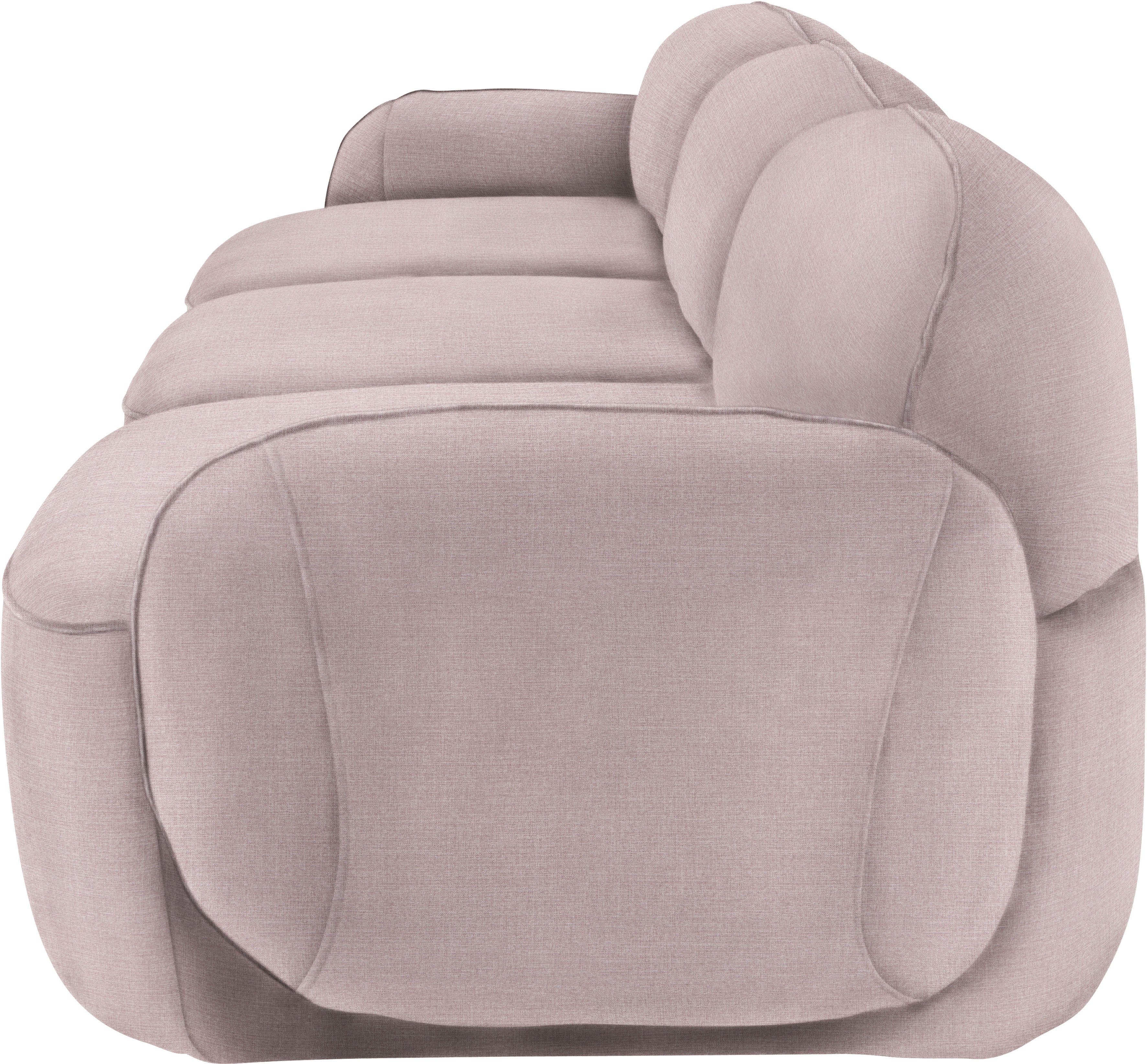 komfortabel durch im furninova Memoryschaum, Bubble, skandinavischen 3,5-Sitzer Design