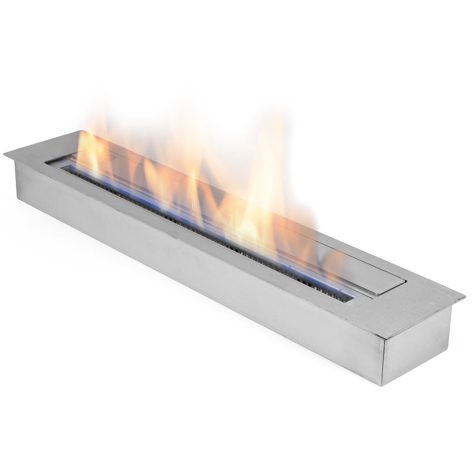 Moritz Dekokamin 100 cm Ethanol Brennkammer Brenner 5,0 L, Edelstahl, Standkamin Ethanolbrenner Glasfeuer Terrassenfeuer Kamin