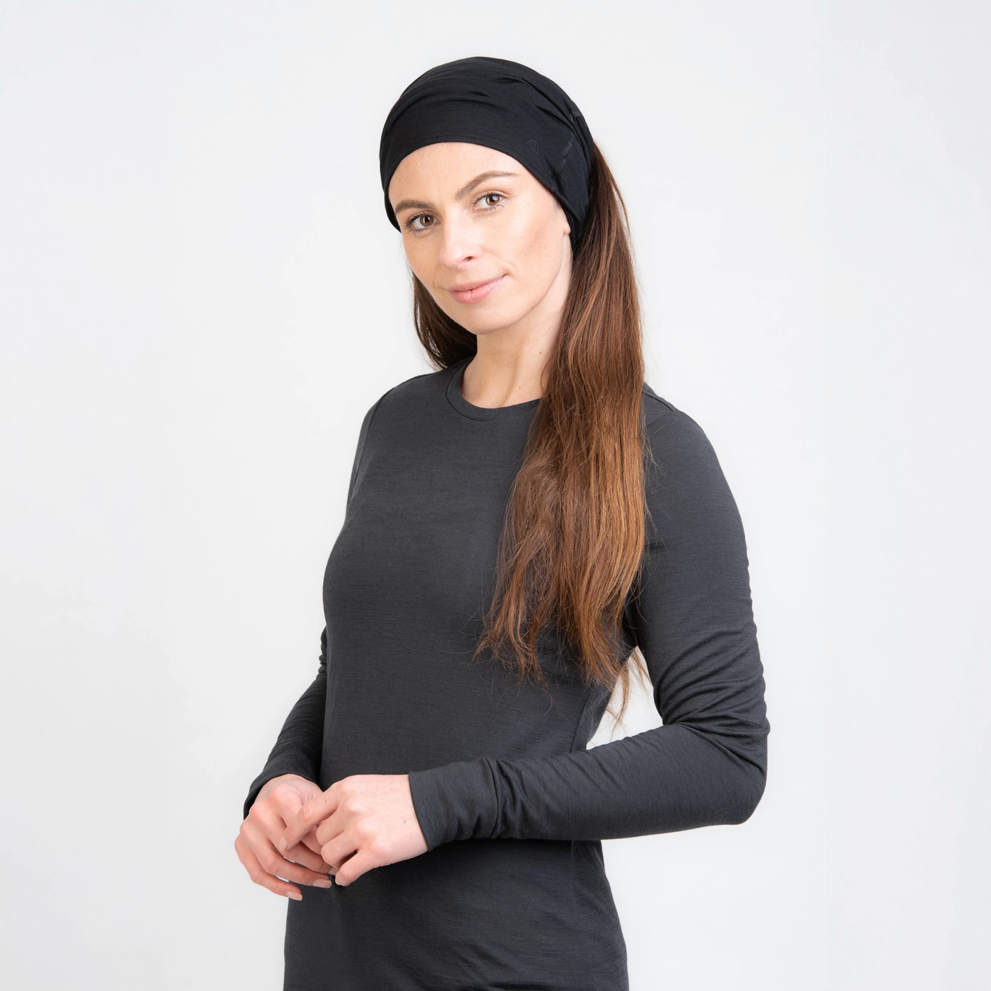 Tom Fyfe Schal TOM FYFE Merino Schlauchschal Unisex Schwarz / One Size – Bild 4 von 5