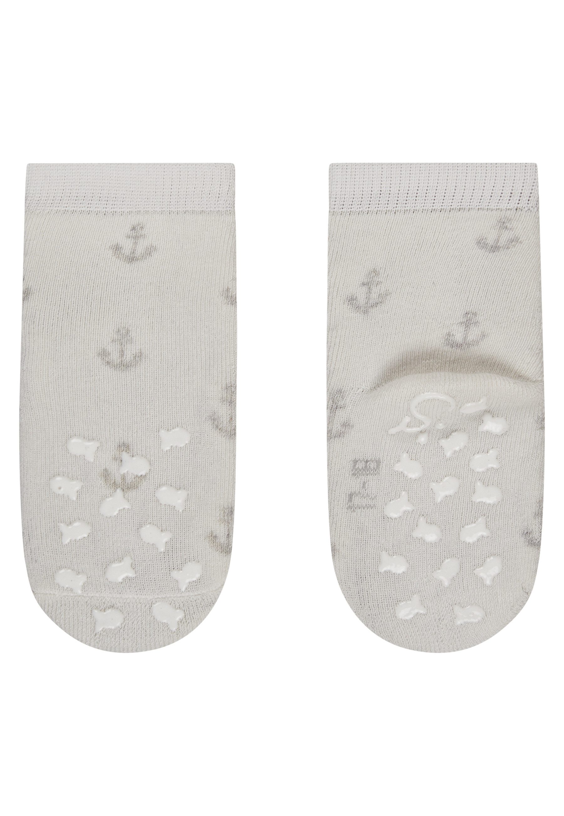 Sterntaler® Basicsocken ABS Krabbelsocken 2er-Pack Hippo (2-Paar, 2er-Pack) Krabbelsocken 2er-Pack, Hippo & Anker, ABS rutschfest, warm & weich