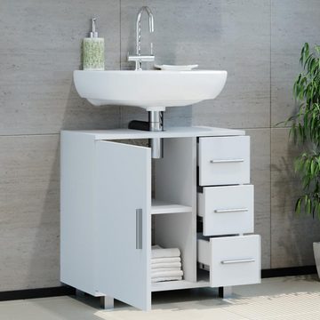 EBUY Waschbeckenunterschrank Weißer Badezimmerwaschtisch mit Beinen, moderner Badezimmerschrank (1-St)