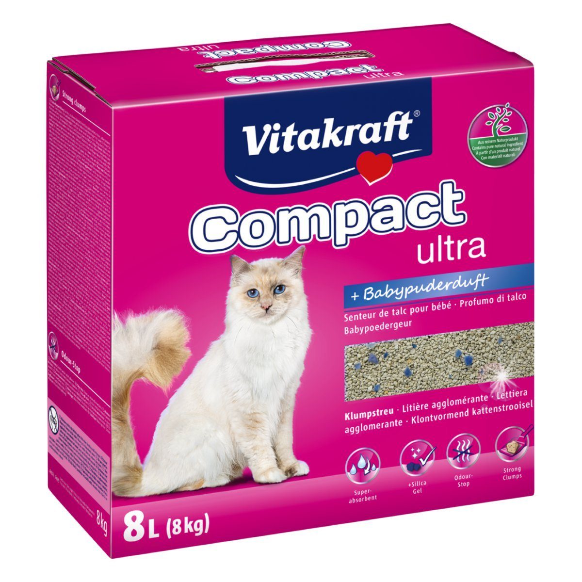 Vitakraft Katzenstreu Katzenstreu Compact ultra Plus 8 kg