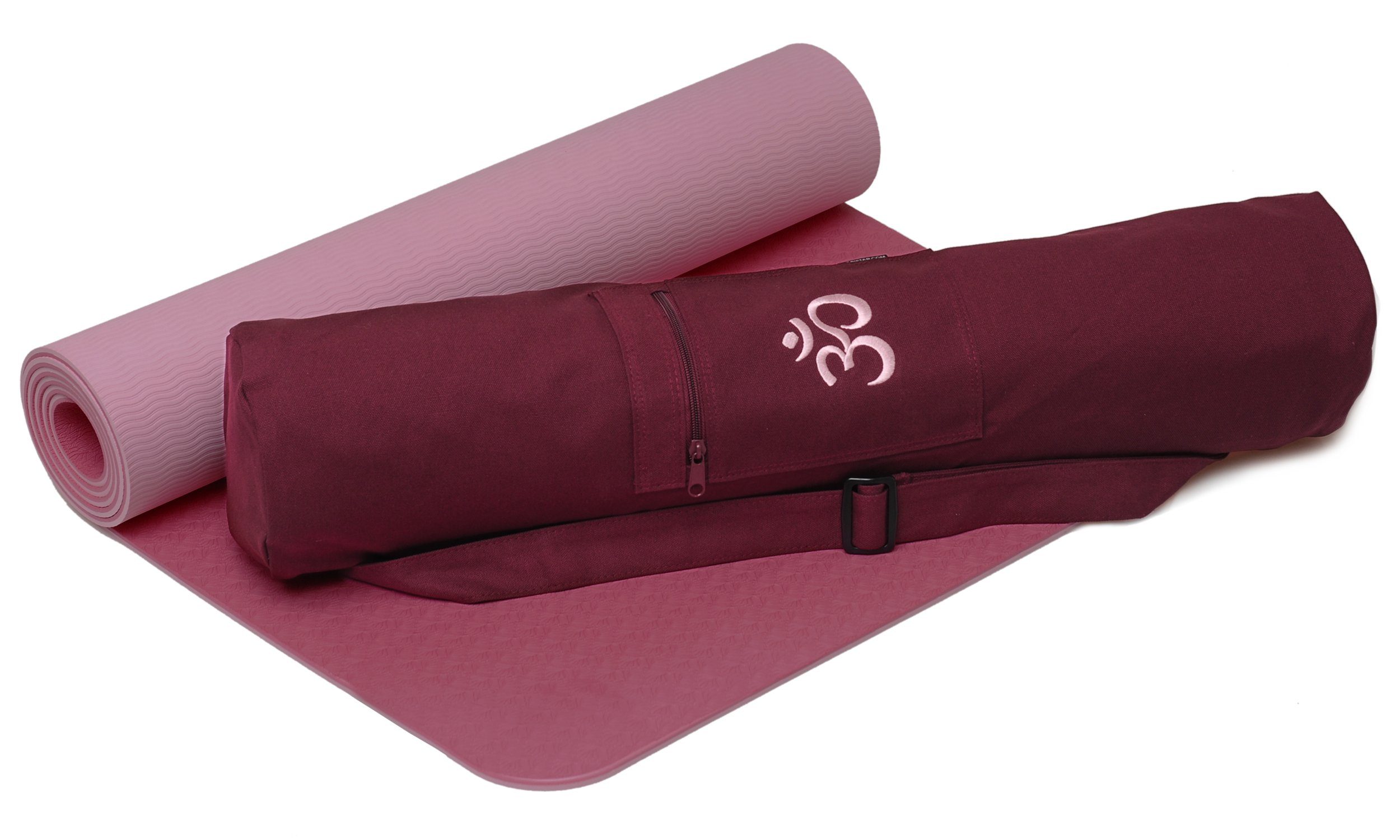 Yogistar Yogamatte Yoga Set Starter Comfort Carry (1-St., Set) bordeaux