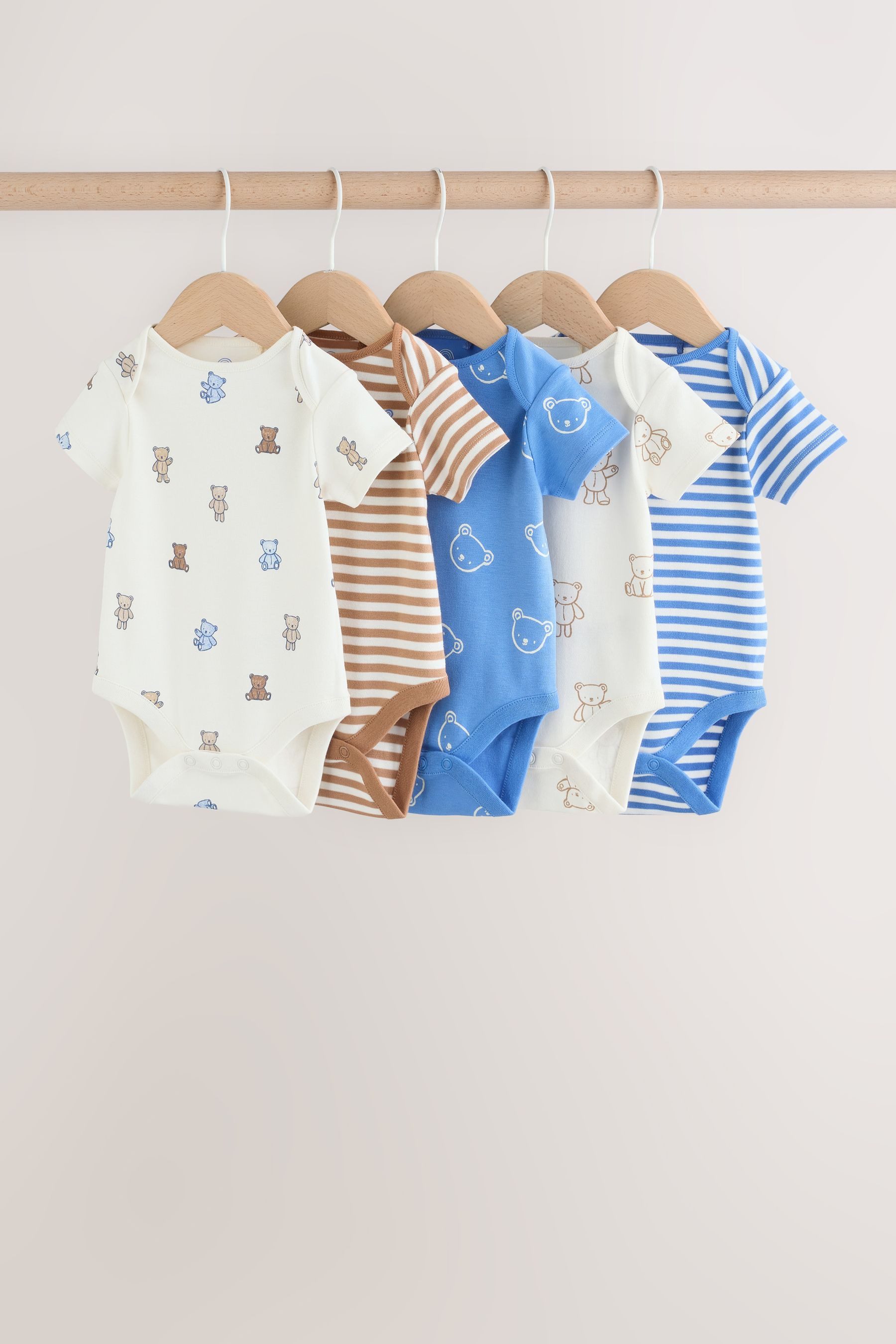 Next Kurzarmbody Kurzärmelige Baby Bodysuits im 5er-Pack (5-tlg)