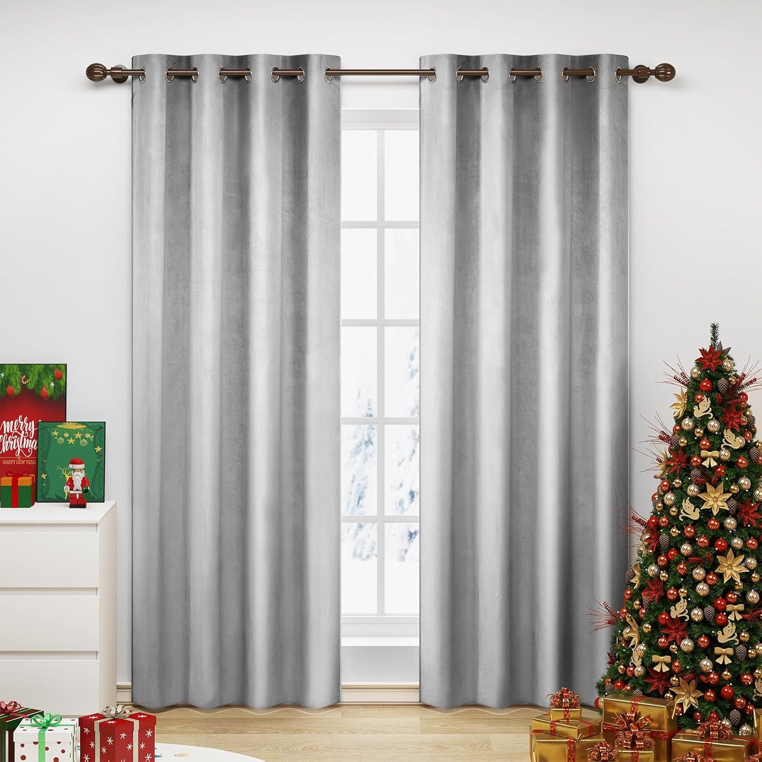 Woltu Verdunkelungsvorhang (2 St), Stangendurchzug, verdunkelnd, mit Ösen b günstig online kaufen