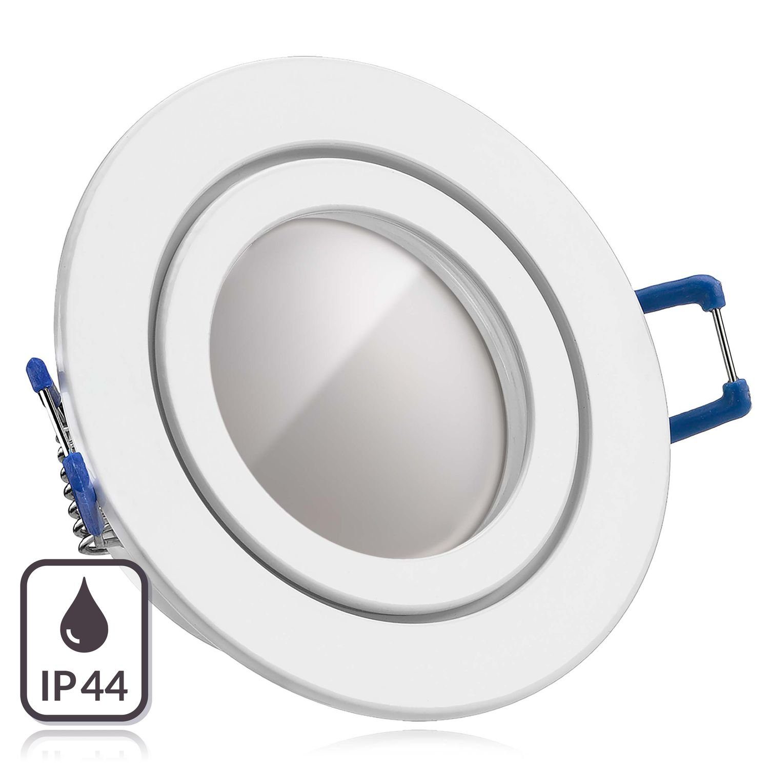 4000K GU10 Set LED mit IP44 LEDANDO Einbaustrahler Weiß LED von Markenstrahler Einbaustrahler LED