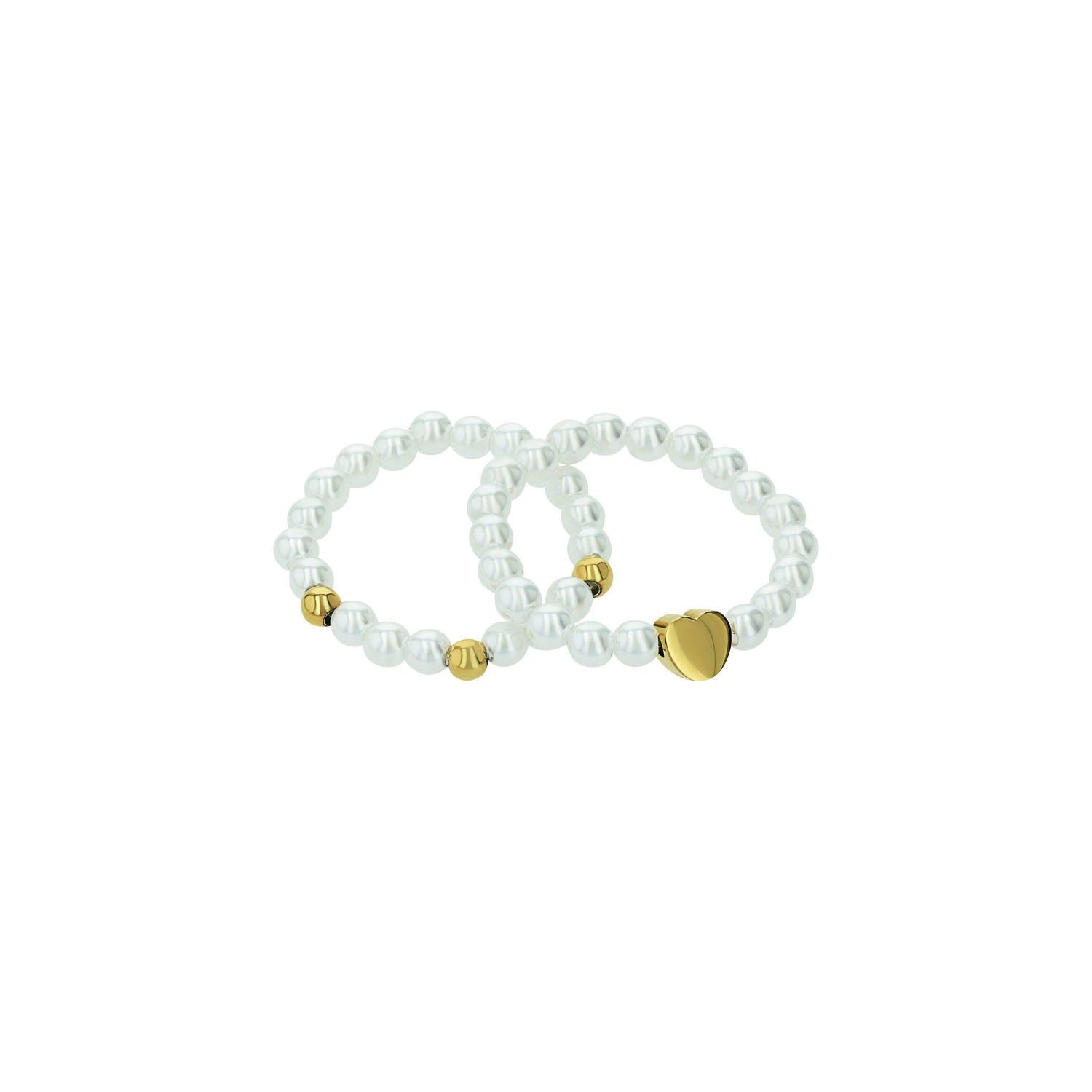 Amor Ring-Set Herz, mit Glasperle