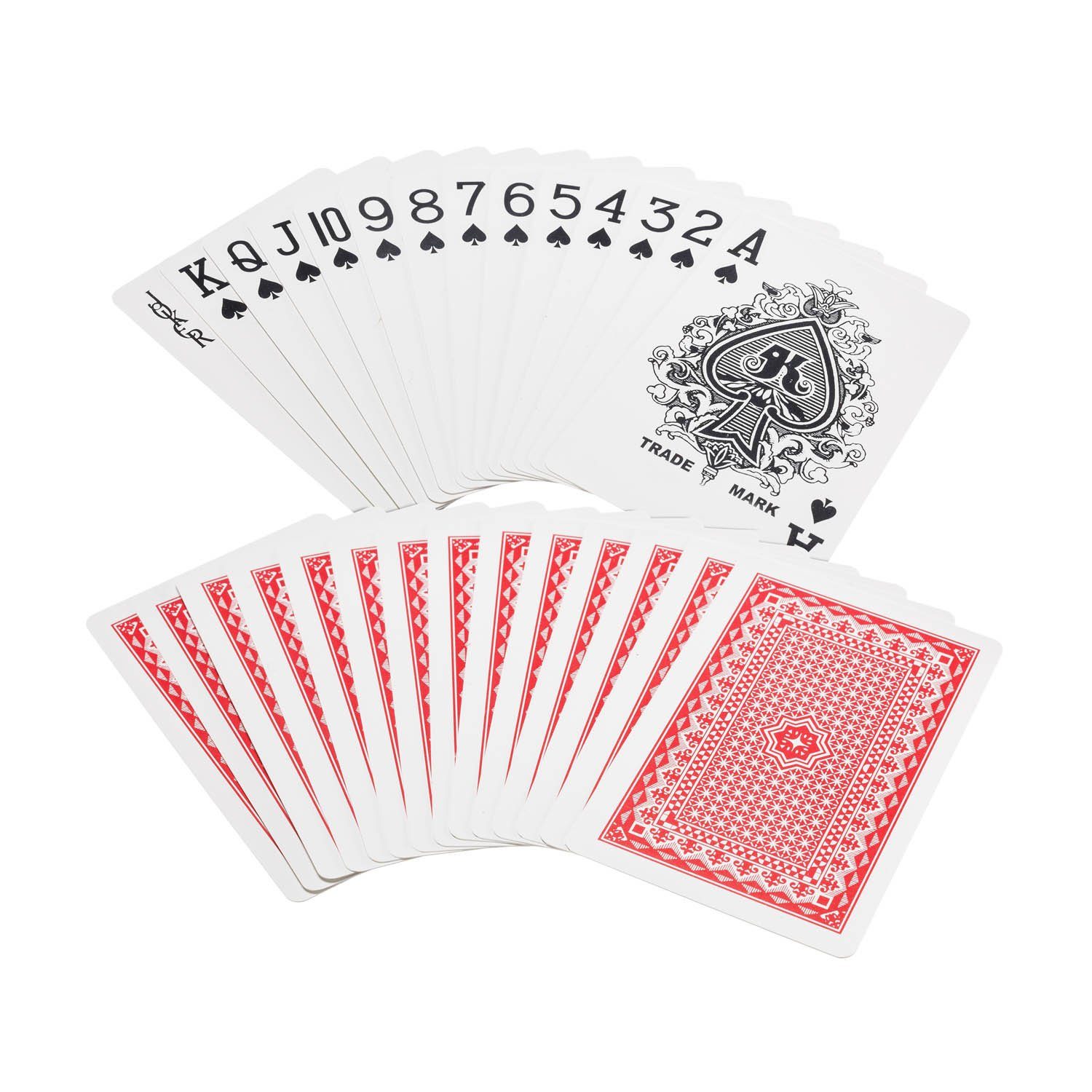 Goods+Gadgets Spiel Royal Pokerkarten 4xPlastik Spielkarten Set Profi abwaschbar langlebig, Poker Spielkarten