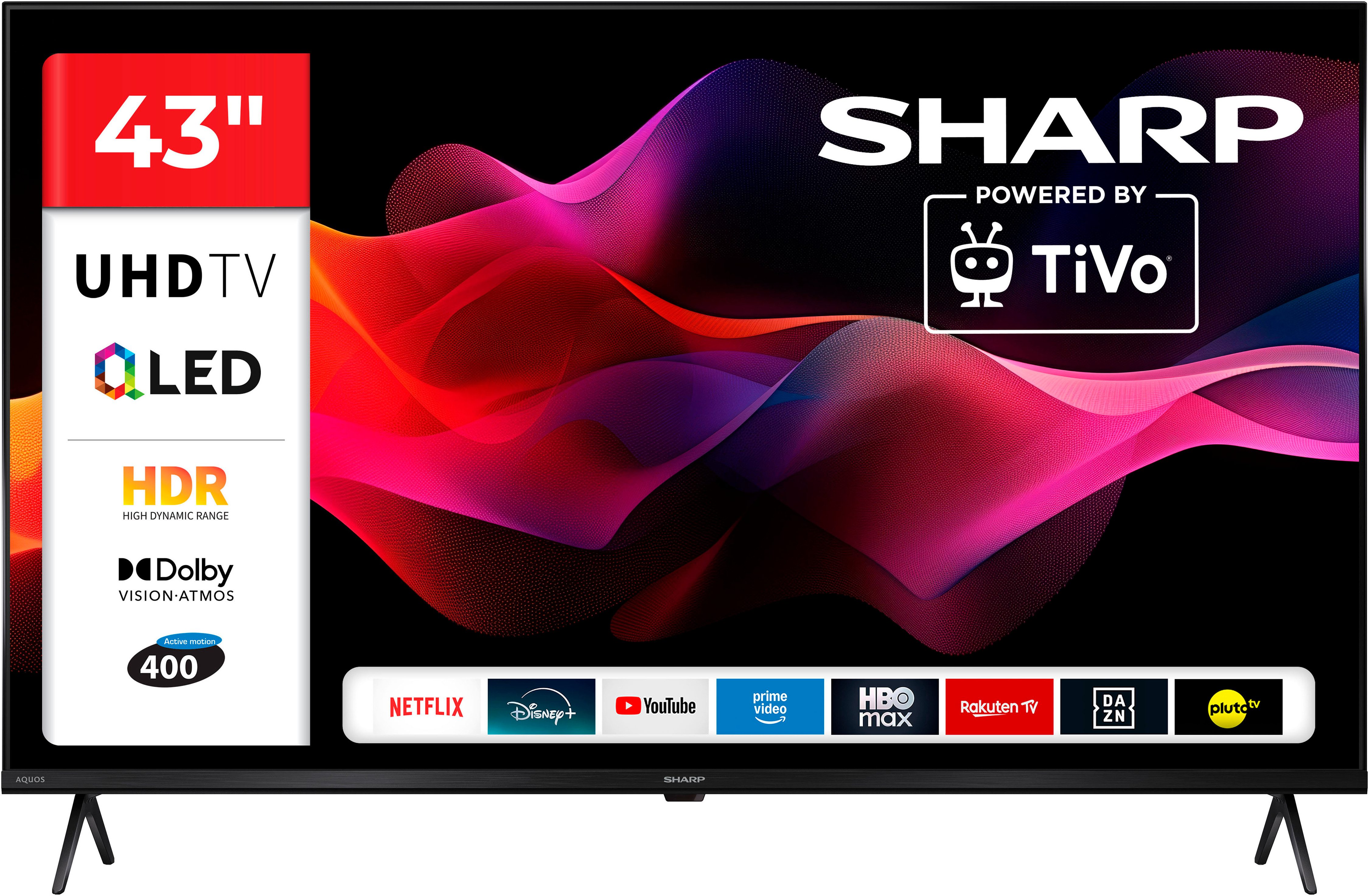 Sharp 4T-C43HMx QLED-Fernseher (103 cm/43 Zoll, 4K Ultra HD, Smart-TV)