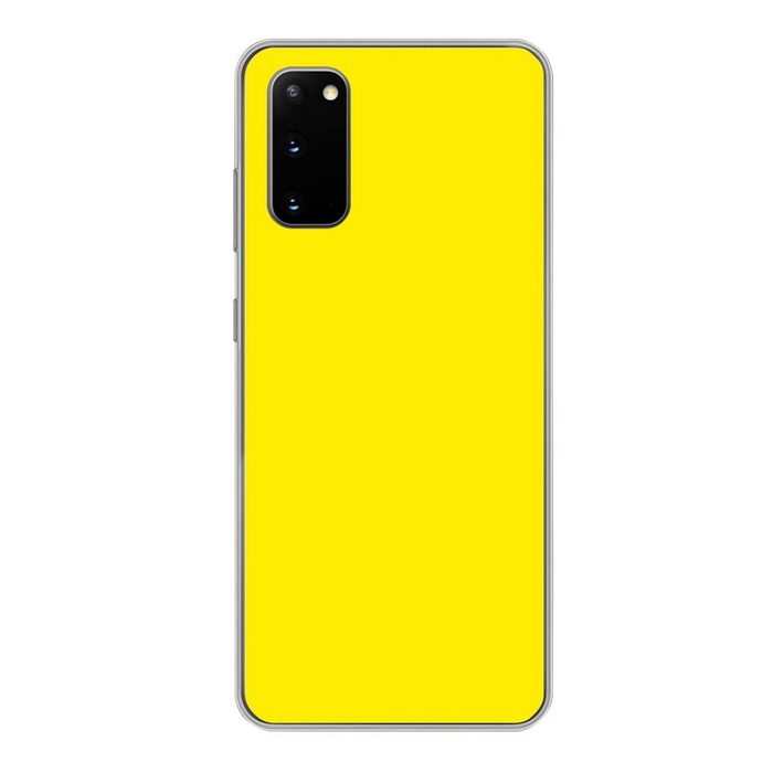 MuchoWow Handyhülle Gelb - Zitrone - Neon - Muster Phone Case Handyhülle Samsung Galaxy S20 Silikon Schutzhülle