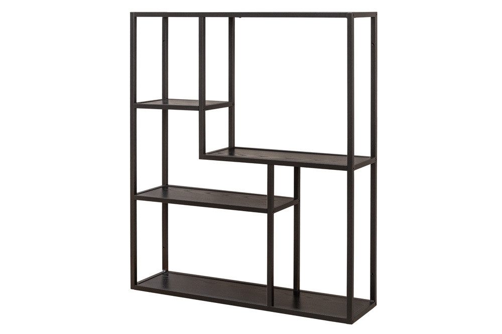 riess-ambiente Wandregal SLIM LINE 95cm schwarz, Einzelartikel 1-tlg., Wohnzimmer · Esche-Design · Metall · eckig · 5 Fächer · Industrial. € 59,95