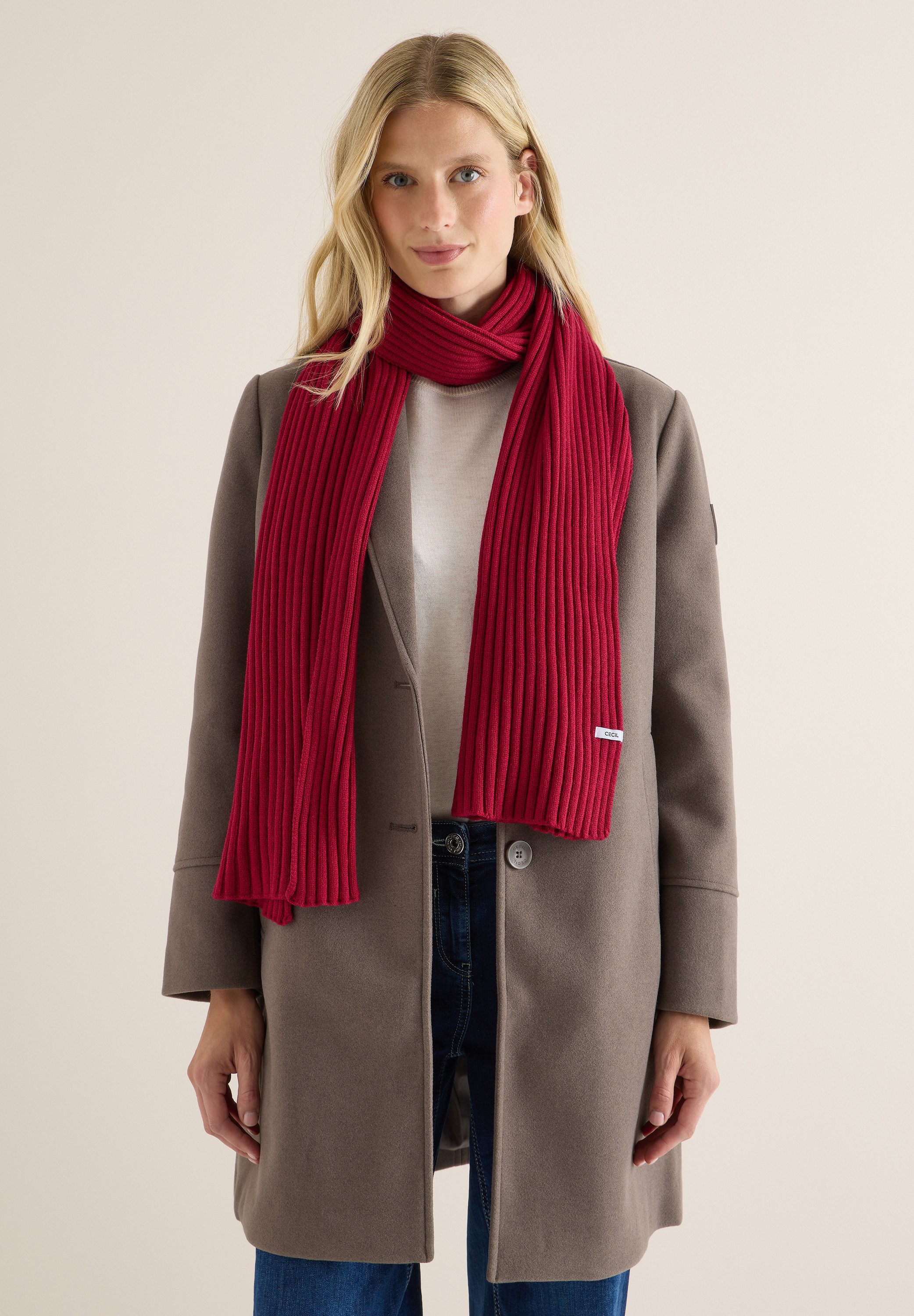 CECIL Schal, in Ripp Optik