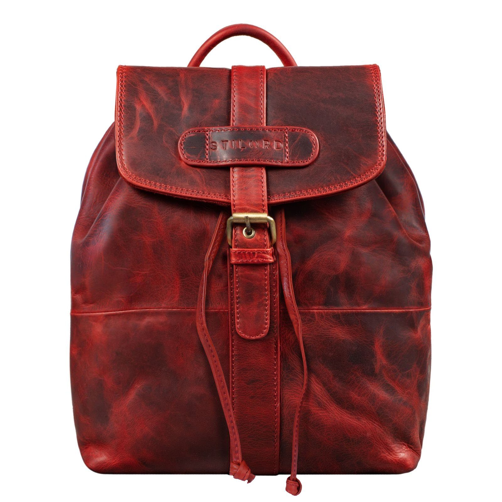 STILORD Cityrucksack "Ranger" Vintage Rucksack Leder 13,3 Zoll