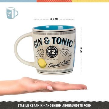 Nostalgic-Art Tasse Kaffeetasse - Gin & Tonic Served Cold