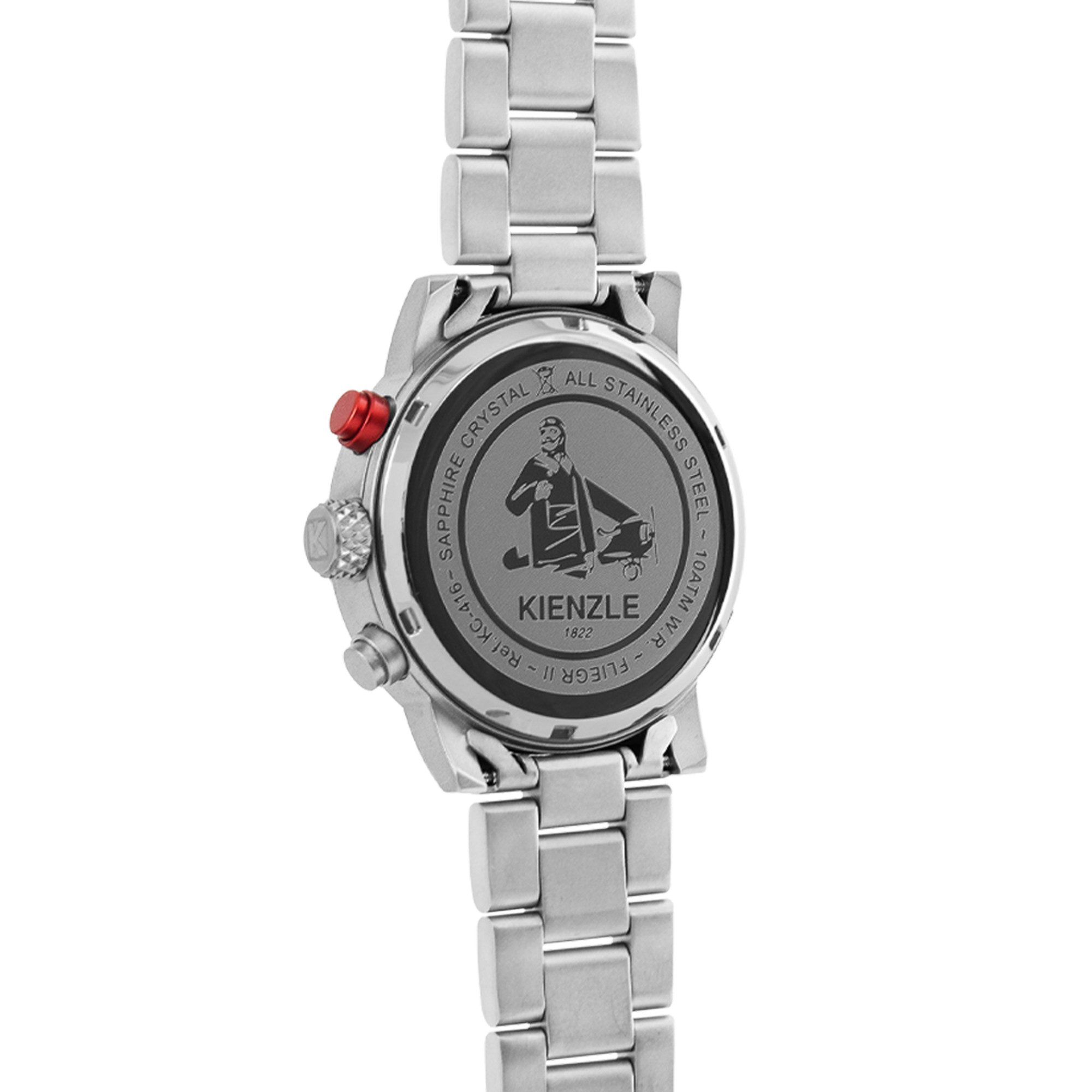 Kienzle Quarzuhr FLIEGER Quarz Chrono Armbanduhr Edelstahl KC416G
