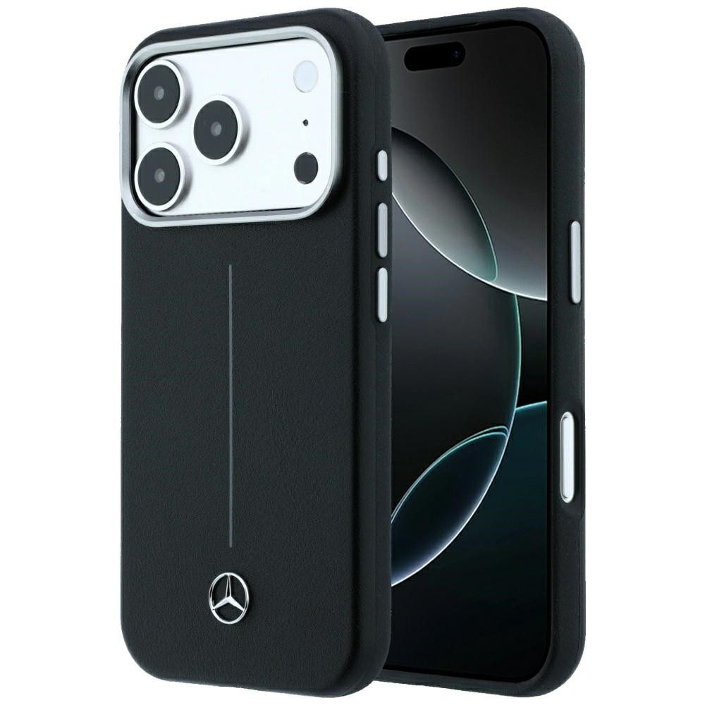 Mercedes Handyhülle Lederschutzhülle Magnetschale Smartphoneschutz 6,9 Zoll, MagSafe, Öko-Leder, Metallrahmen Kamera