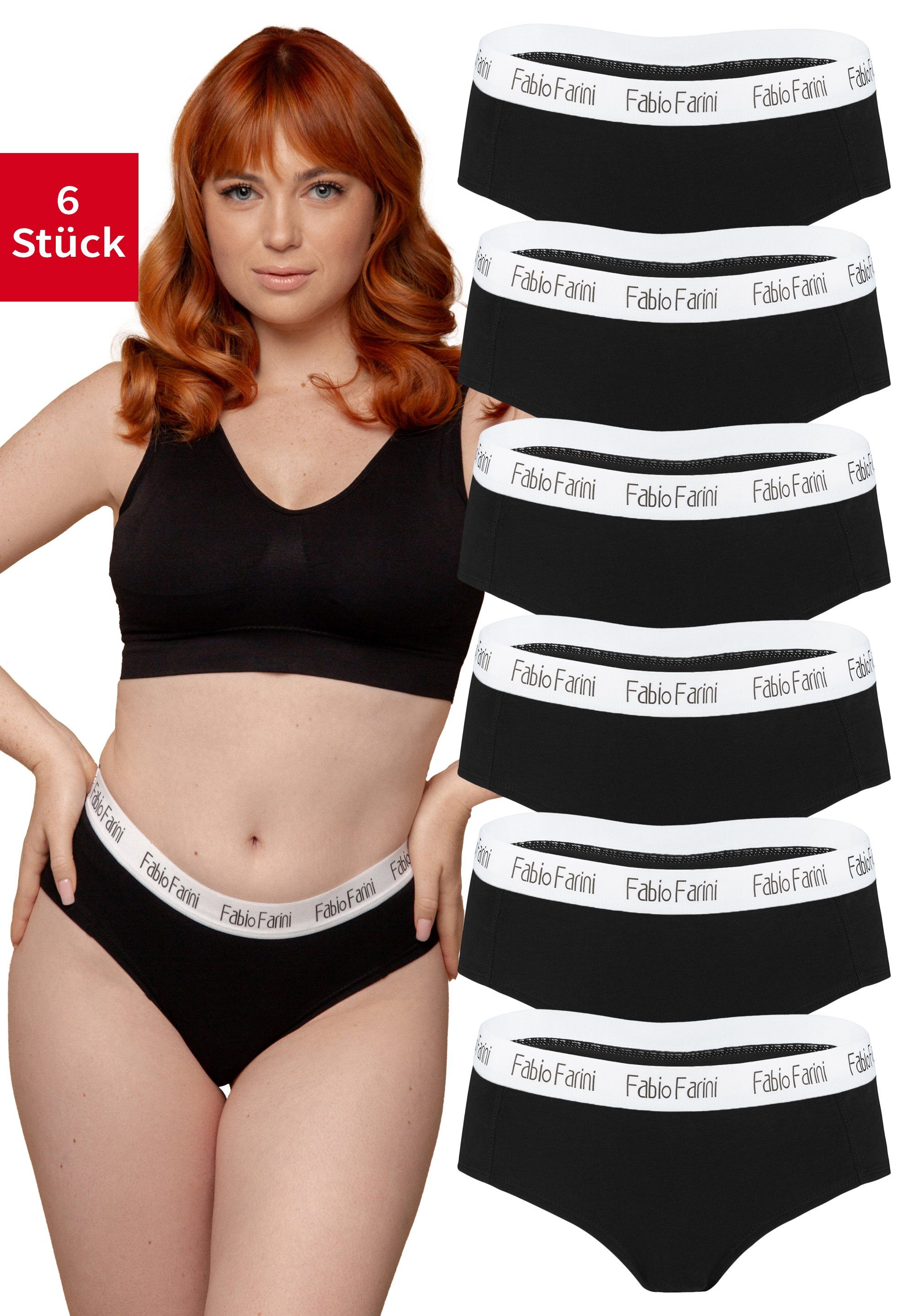 Fabio Farini Slip Damen Unterhosen - Frauen Hipster Panties aus elastischer günstig online kaufen