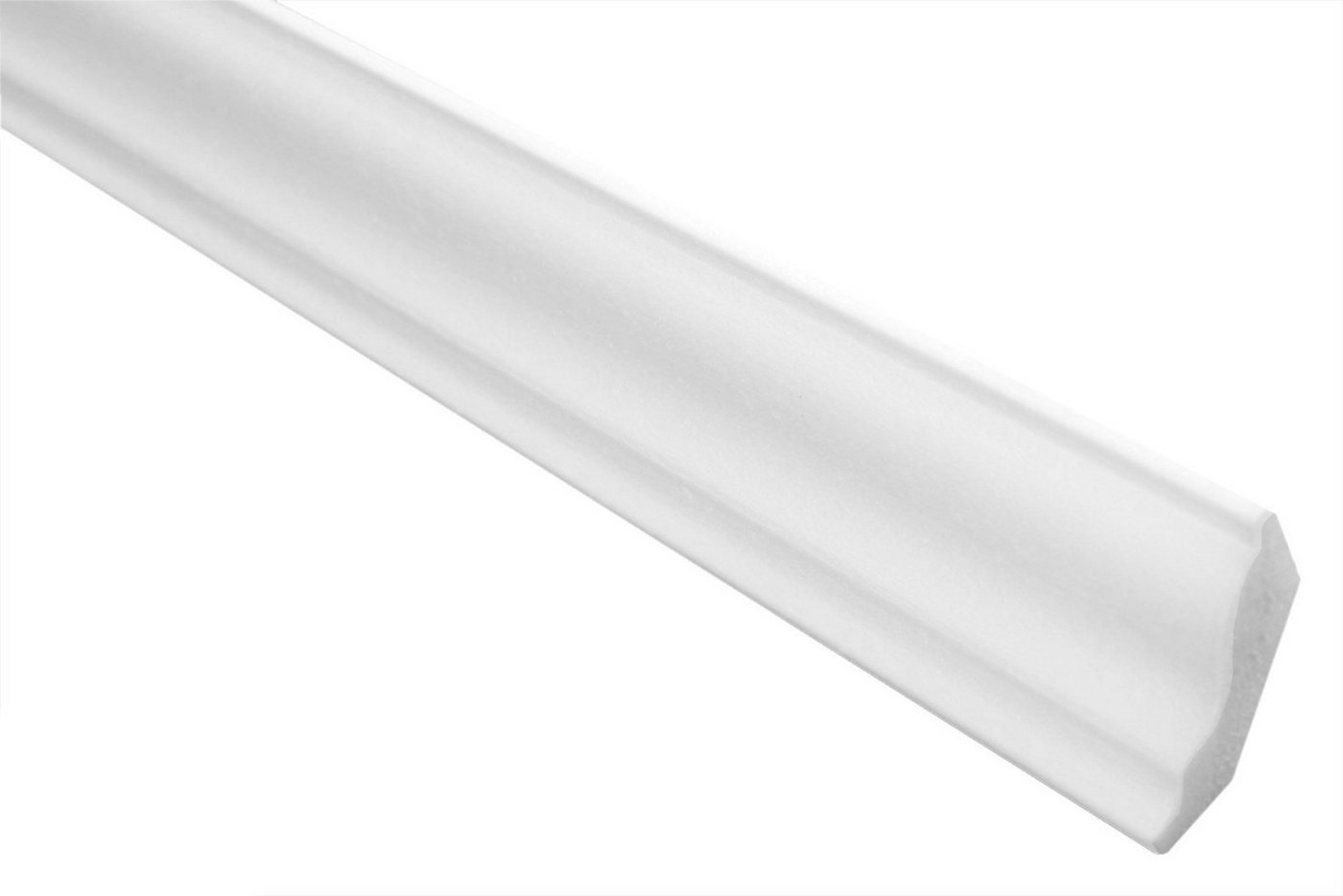 Thumbnail - marbet design Stuckleiste E-4, Musterstück (20cm), XPS Styropor weiß - Deckenleisten Zierleisten Eckleisten Dekorbau E-L...