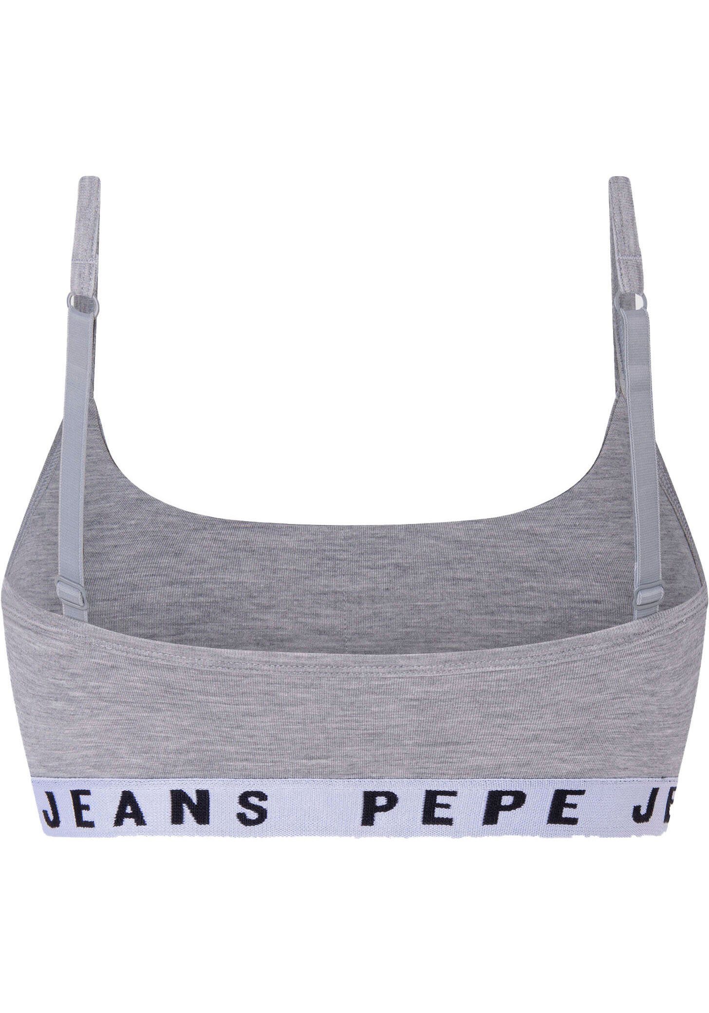 Bustier Logo Jeans Pepe grau meliert