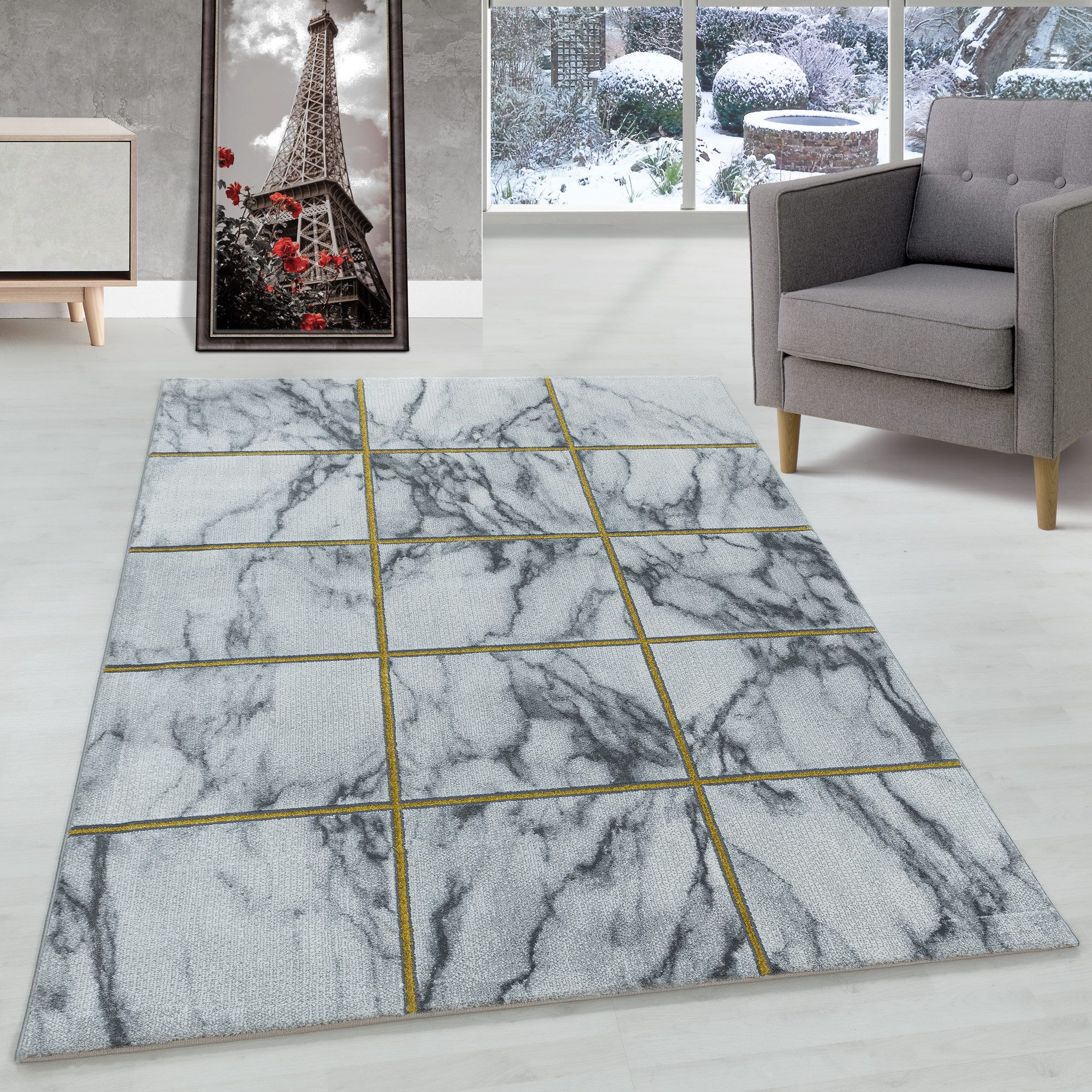 Carpettex Designteppich Marmor Design, Rechteckig, Höhe: günstig online kaufen