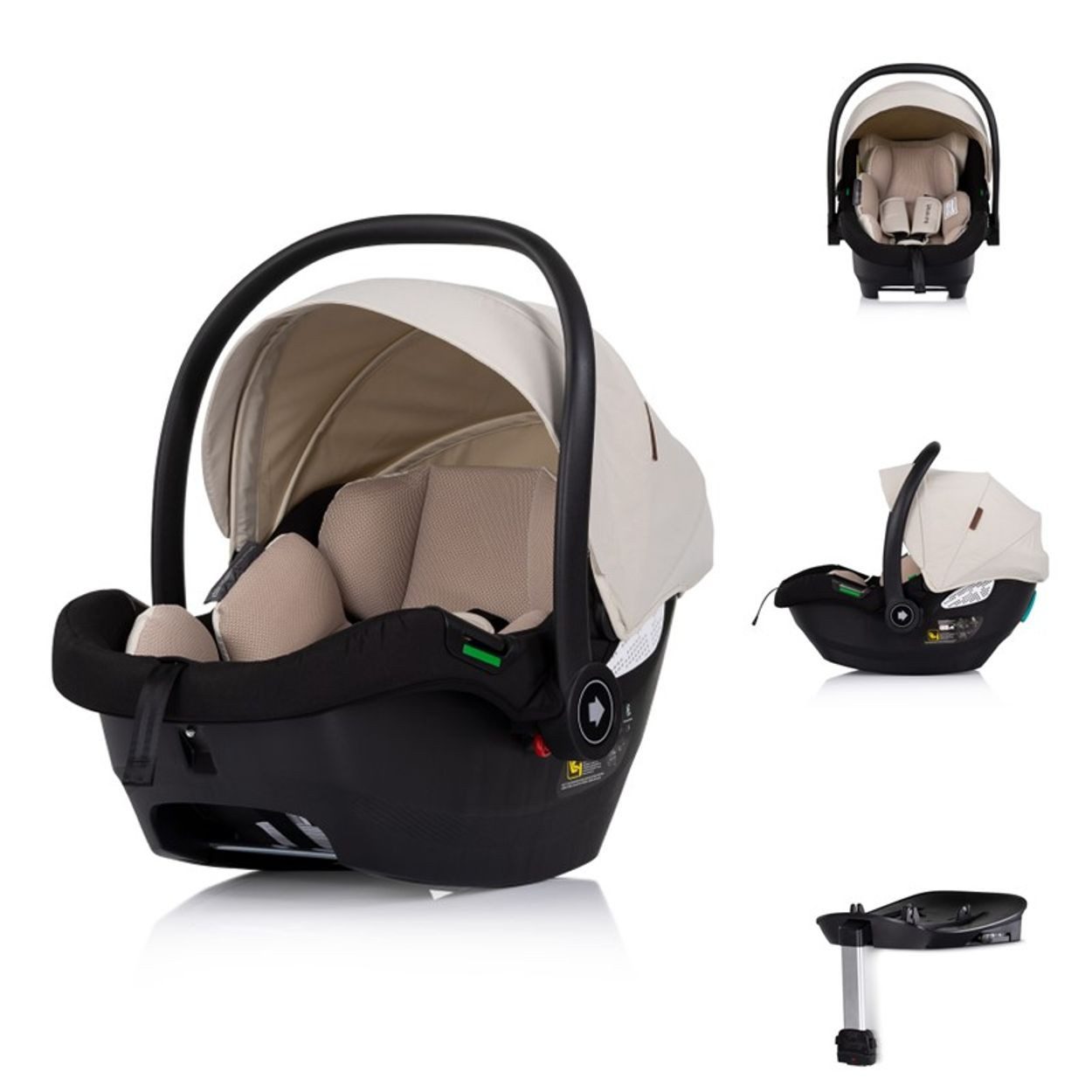 Chipolino Babyschale Set Babyschale Isofix-Station, ab: 0, bis: 1.25, Duo Smart i-Size verstellbare Kopfstütze