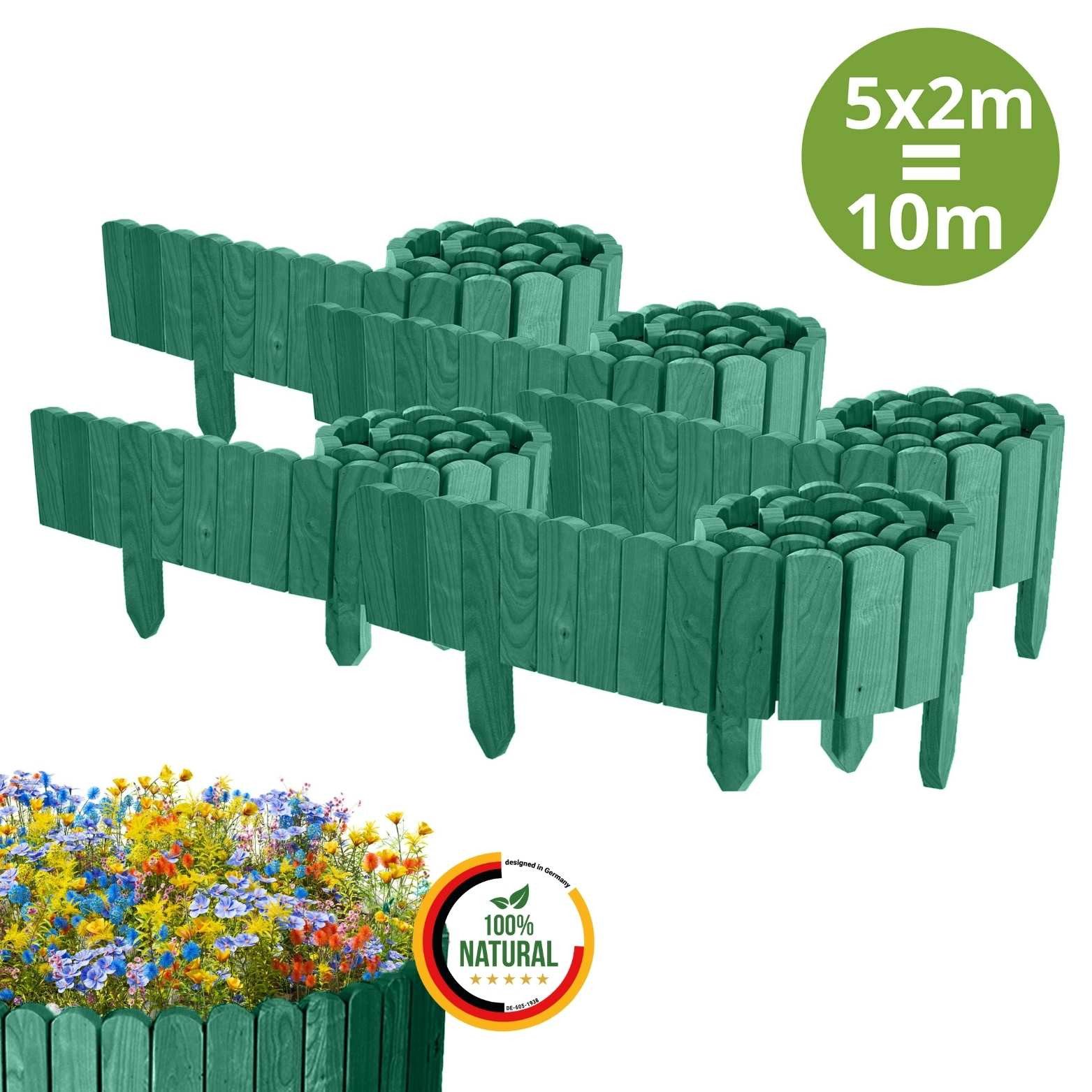 Floranica Palisade Beeteinfassung Beetumrandung Flexibler Holzzaun günstig online kaufen