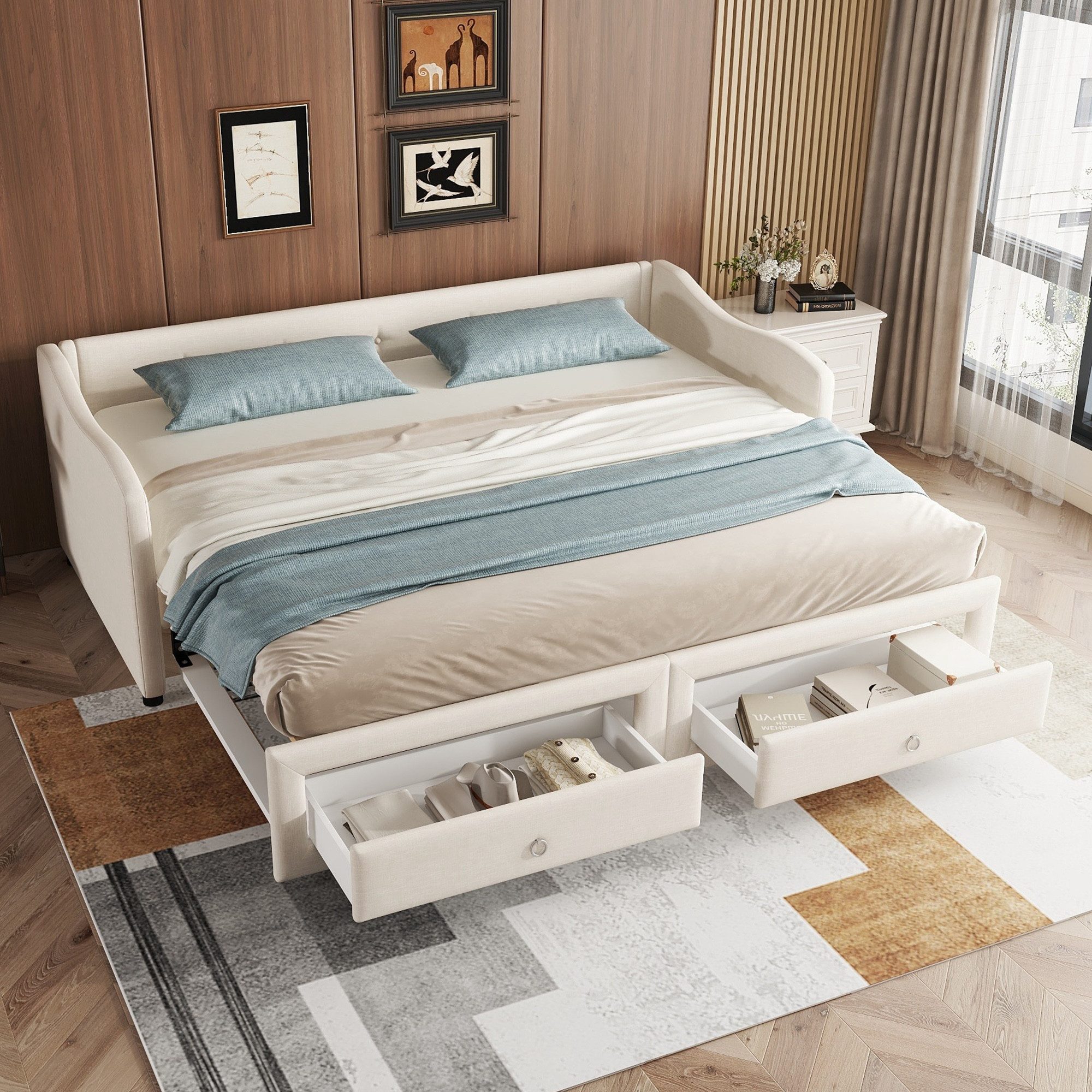 SOFTWEARY Schlafsofa mit Bettfunktion, 90x200 cm/180x200 günstig online kaufen