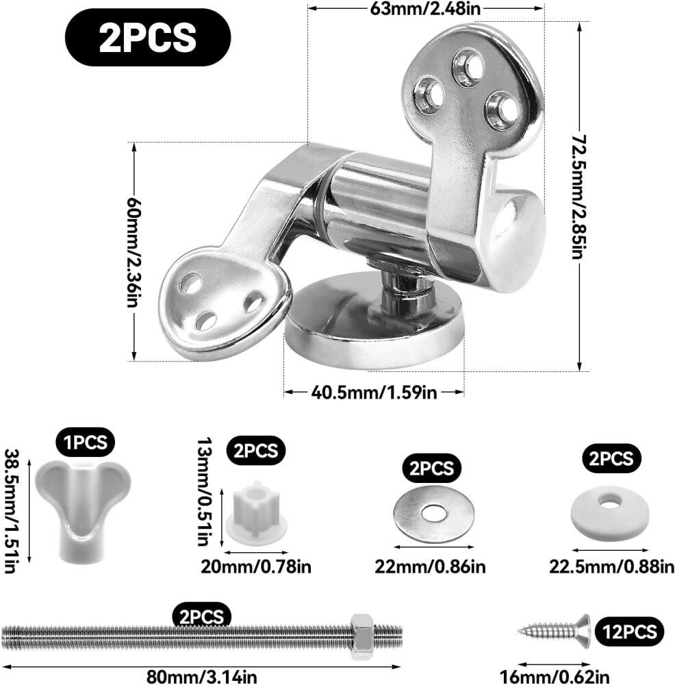 FELIXLEO WC-Sitz Toilettensitz Scharnier Ersatzteile Absenkautomatik Zinkle günstig online kaufen
