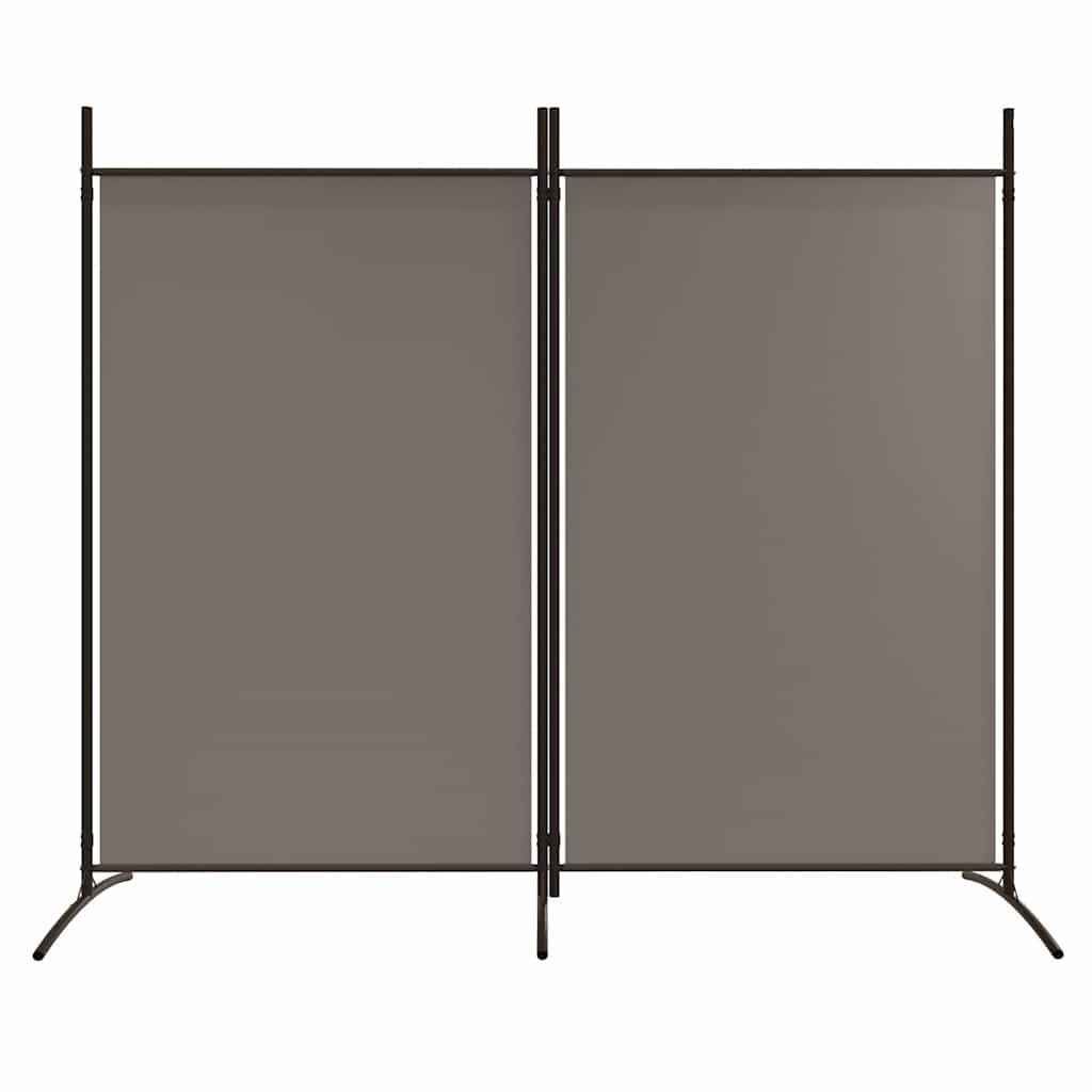 furnicato Raumteiler Paravent 175x180 cm Anthrazit Stoff mit 2 Paneelen, 1-tlg., Klappbare Sichtschutzwand, atmungsaktiv und für das Schlafzimmer