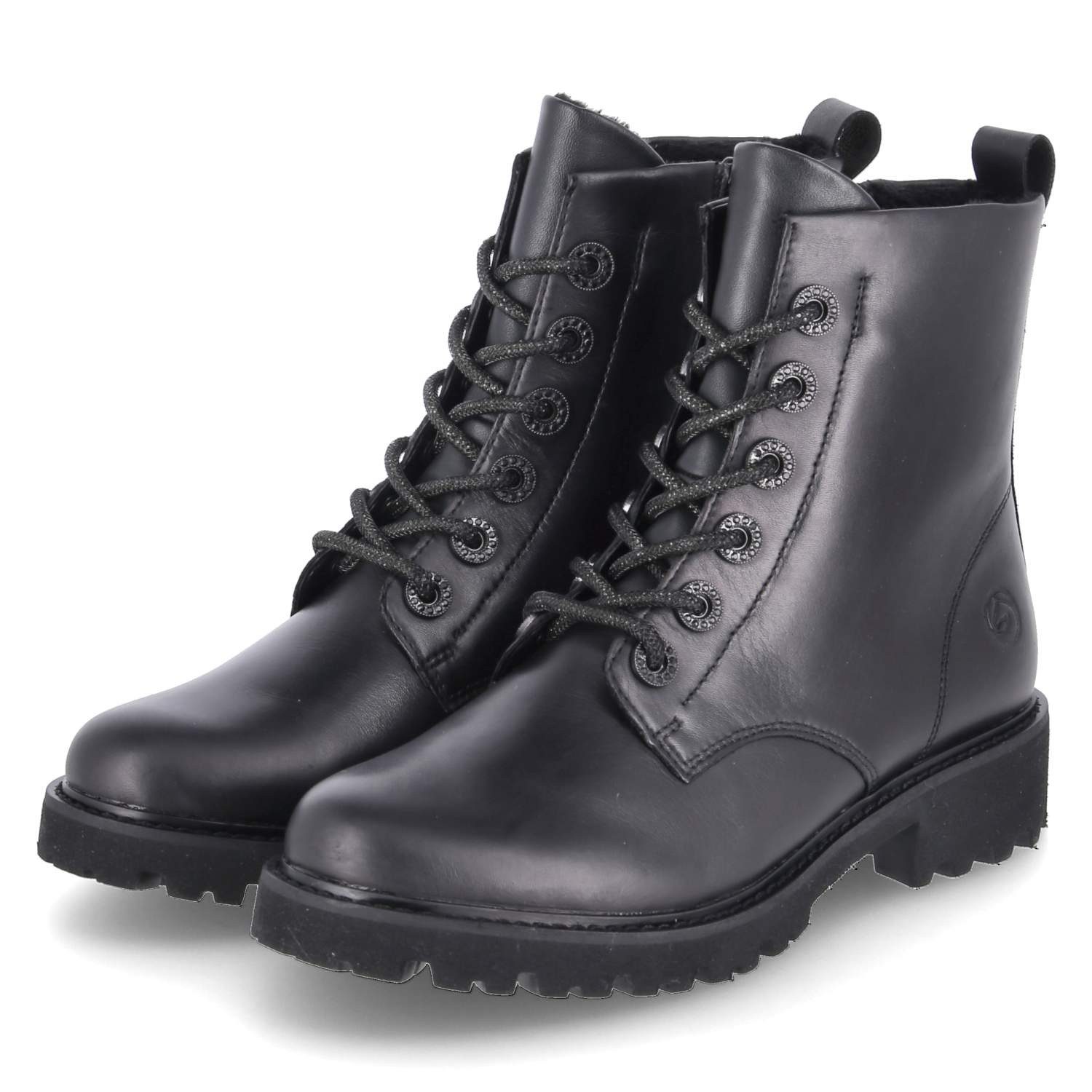 Remonte Remonte D8653-00 Damen Glattleder schwarz Schnürstiefel günstig online kaufen