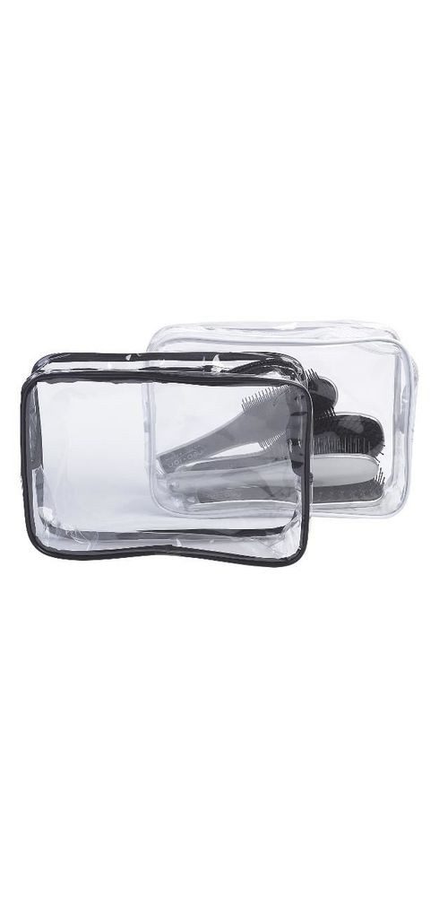Sibel Beautycase Sibel Toilettas Rectangular transparant zwart 26,5x18x9cm