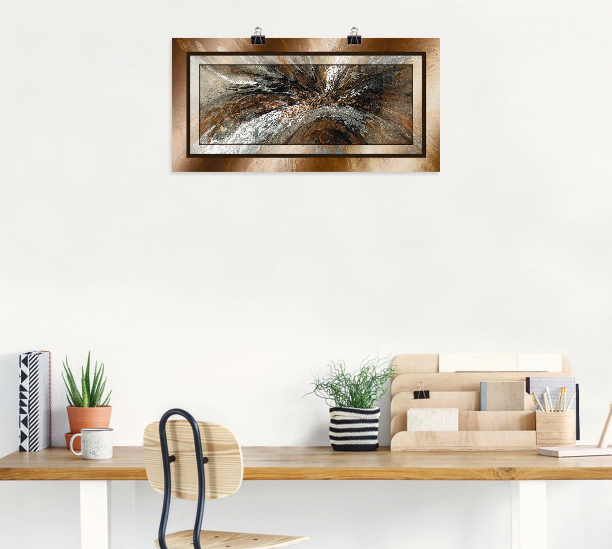 Artland Wandbild Gold Abstrakt 1, Gegenstandslos günstig online kaufen