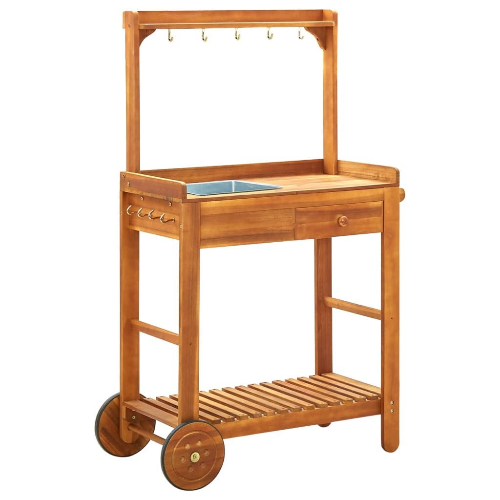 Küchenwagen Servierwagen nolz Massiv 92 x 43,5 x 141,5 cm