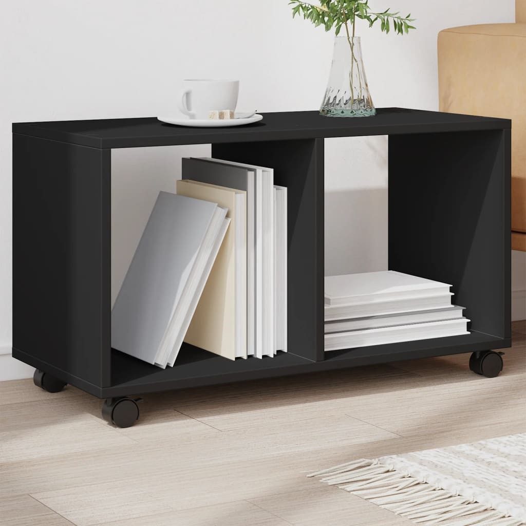 vidaXL Beistelltisch Rollschrank Schwarz 72x33x42,5 cm günstig online kaufen