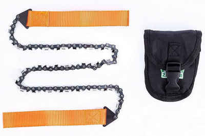 Zamper Handsäge Camping & Survival Hand-Kettensäge - 33 Zähne Carbonstahl mit Tasche, Gesamtlänge 105 cm, reine Kette 65 cm