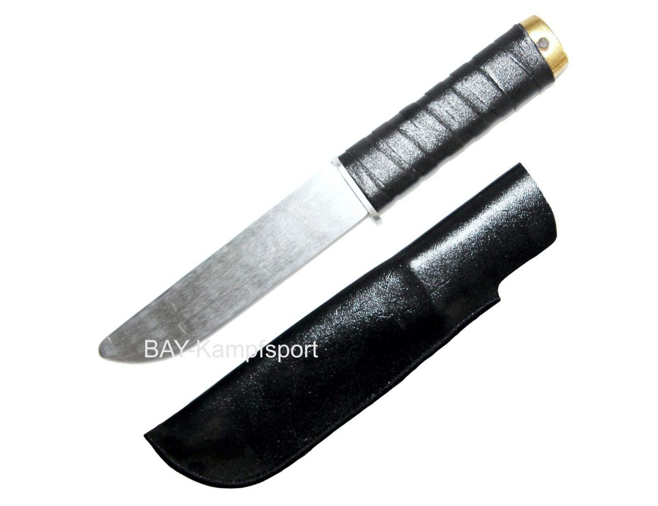 BAY-Sports Trainingshilfe Aluminiummesser mit Scheide Halster Trainings Messer Aluminium 28 cm, Aluminiummesser mit Scheide stumpf ca. 28 cm Mit umwicketem Griff