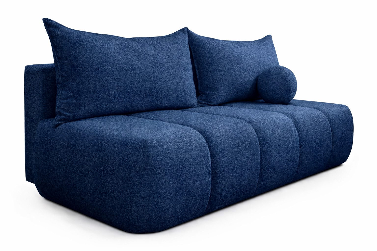 Kaiser Möbel Schlafsofa mit Schlaffunktion und Bettkasten, Velours Stoff Monolith, Sofa PIANO, Einzelsofa, Water Repellent Stoff,Veloursstoff,hoher Sitzkomfort