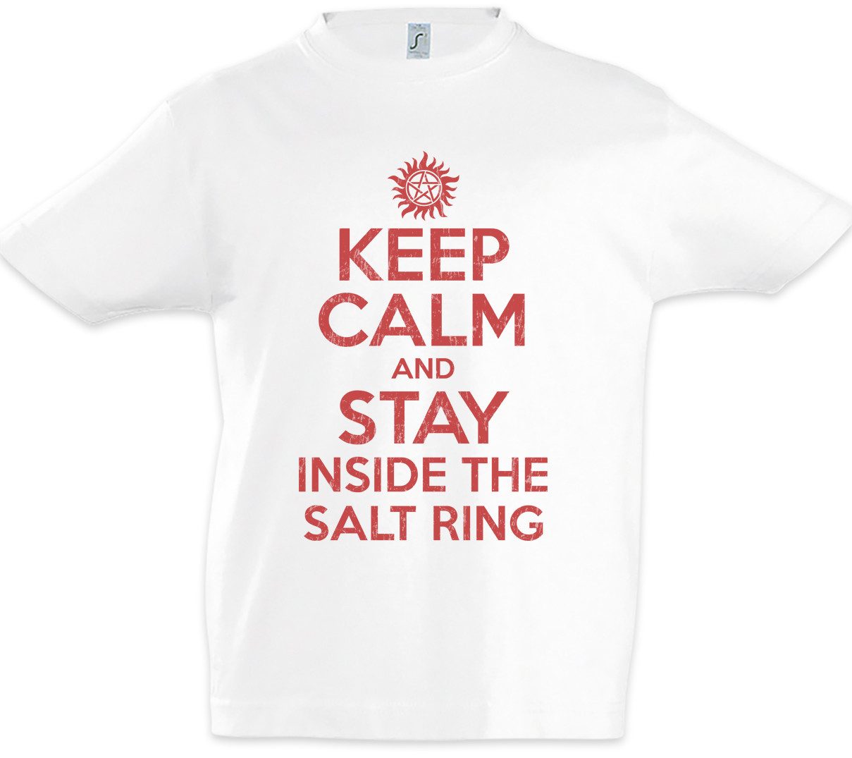 Print-Shirt Keep Calm And Stay Inside The Salt Ring Kinder T-Shirt Supernatural