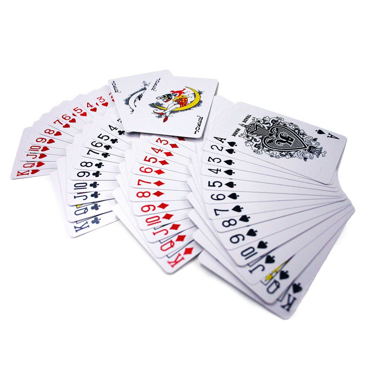 Goods+Gadgets Spiel Royal Pokerkarten 4xPlastik Spielkarten Set Profi abwaschbar langlebig, Poker Spielkarten