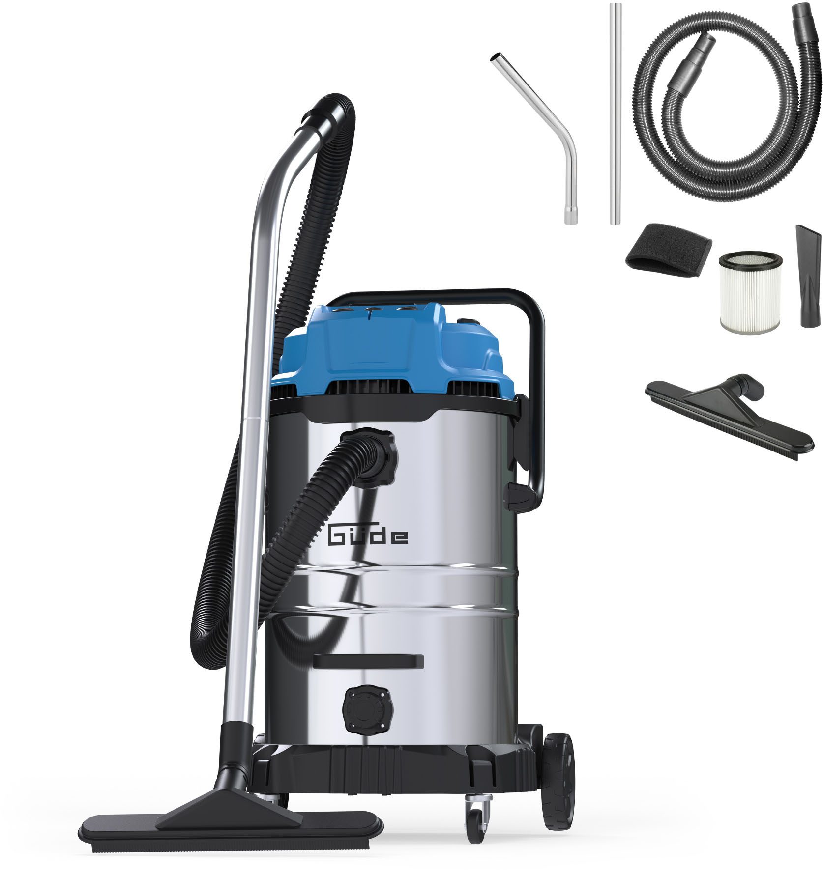 Güde Nass-Trocken-Sauger GNTS 3-60L, 3600 W, beutellos, mit Beutel, 3600 (3 x 1200) W