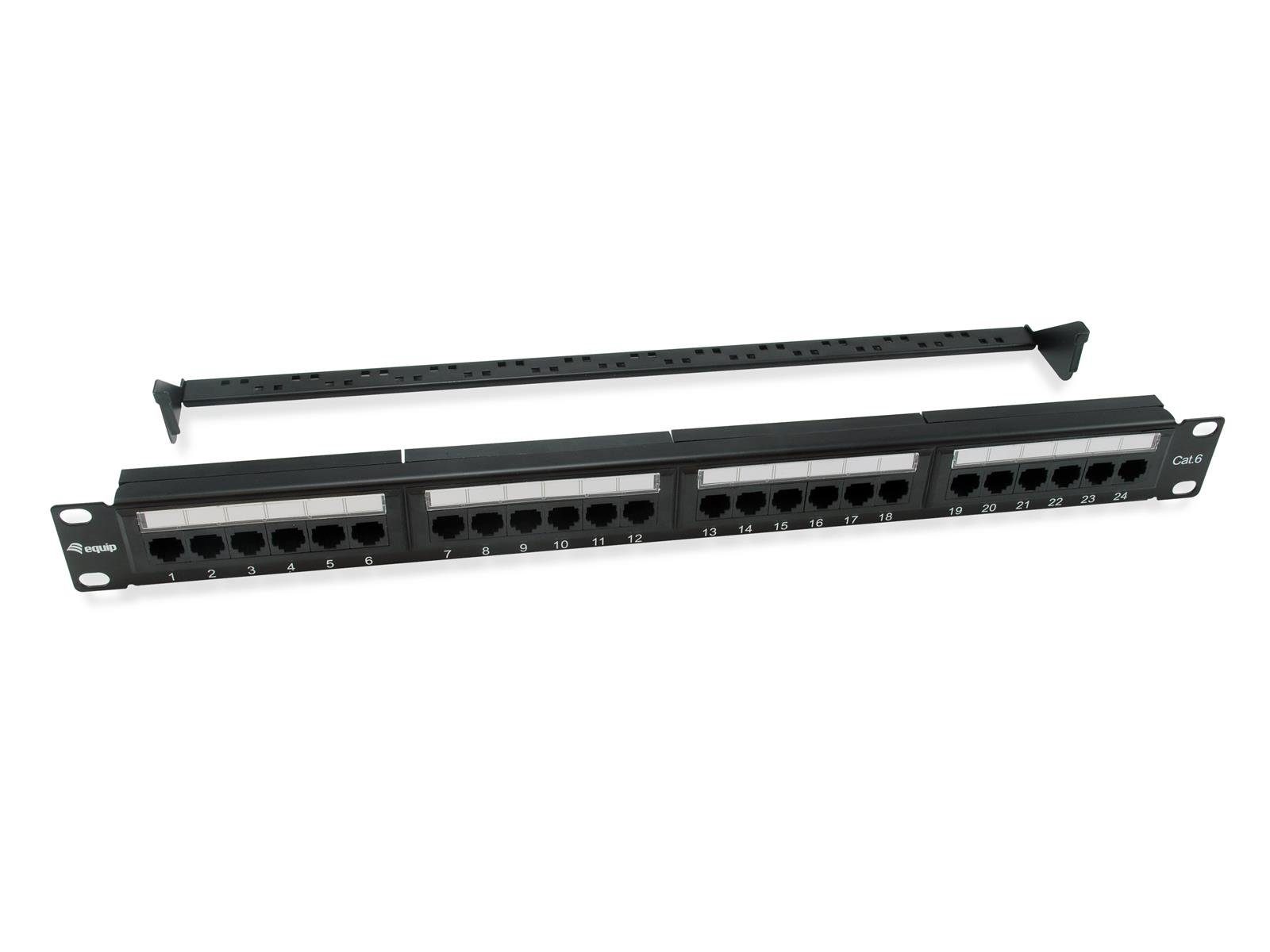 Equip Equip 135426 Equip Patchpanel 24x RJ45 Cat6 19" 1U Dual-IDC-komp. Netzwerk-Patch-Panel