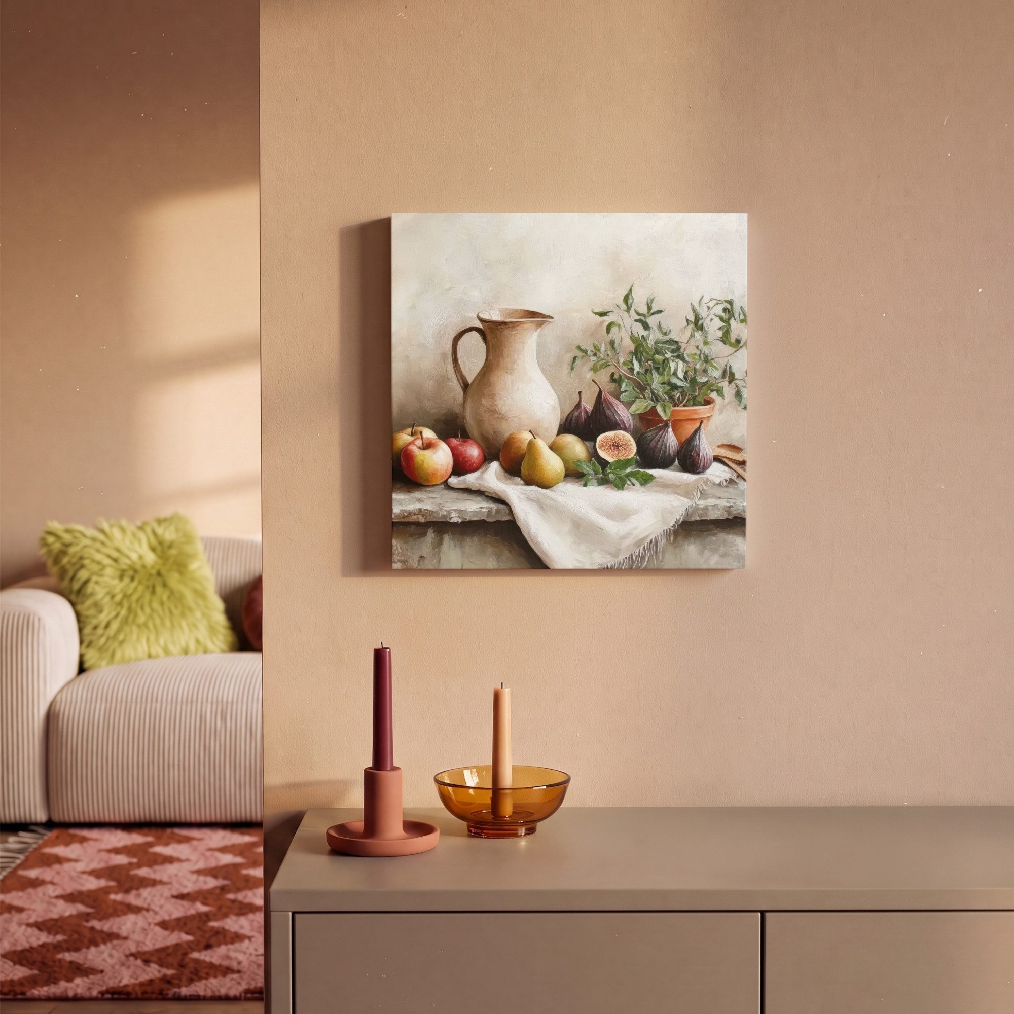 OneMillionCanvasses® Leinwandbild Obst - Kräuter - Ländlich, Fotodruck (1 St), Wandbild, Deko Schlafzimmer Wohnzimmer Flur 20x20 cm – Bild 2 von 5