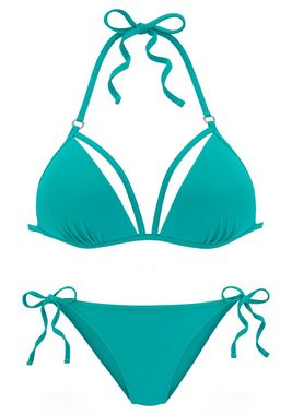 Vivance Triangel-Bikini mit Zierstraps und Push-up-Effekt