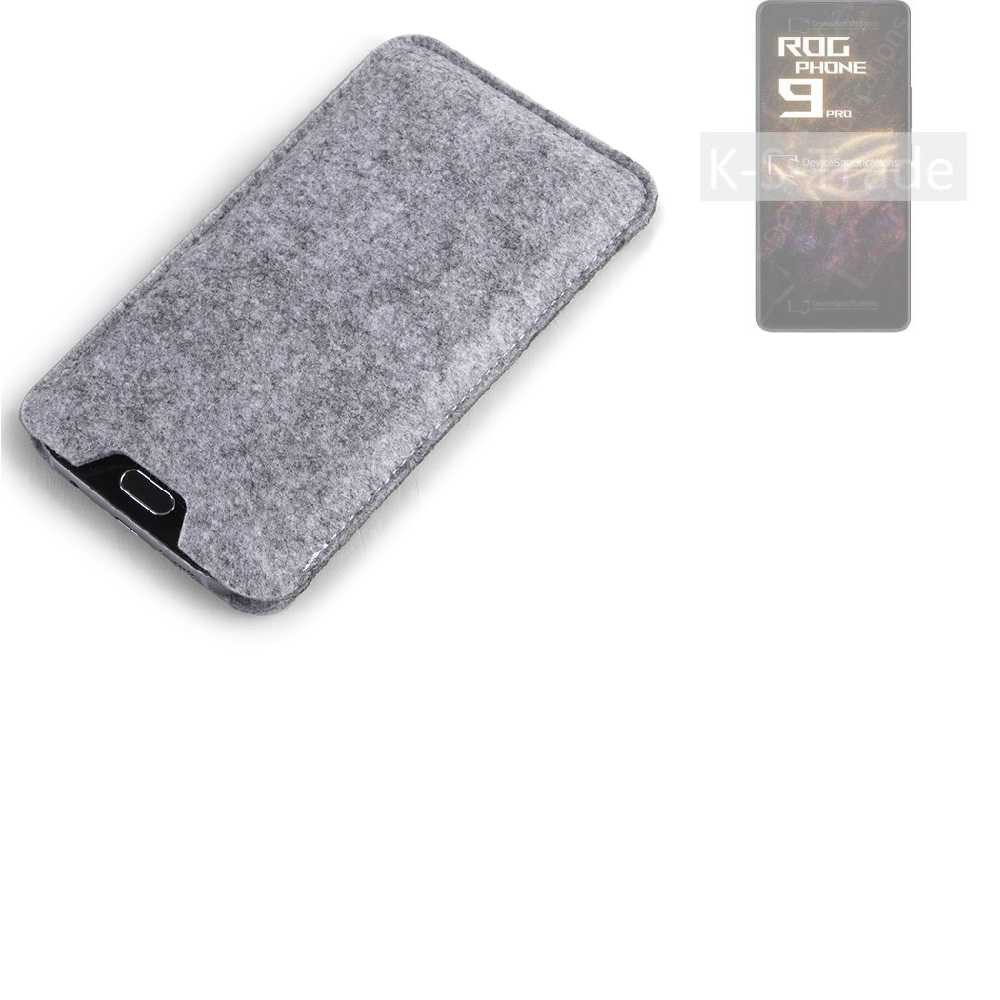K-S-Trade Handyhülle für Asus ROG Phone 9 Pro, Filz Handyhülle Schutzhülle Filztasche Filz Tasche Case Sleeve