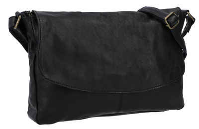 Gusti Leder Handtasche »Maisie« (1-tlg), Umhängetasche Handtasche Ledertasche Damen Schwarz Leder