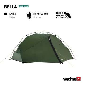 Wechsel Kuppelzelt Trekkingzelt Bella 1-2 Personen Geodät, Camping Fahrrad Biwak Zelt 1,4 kg