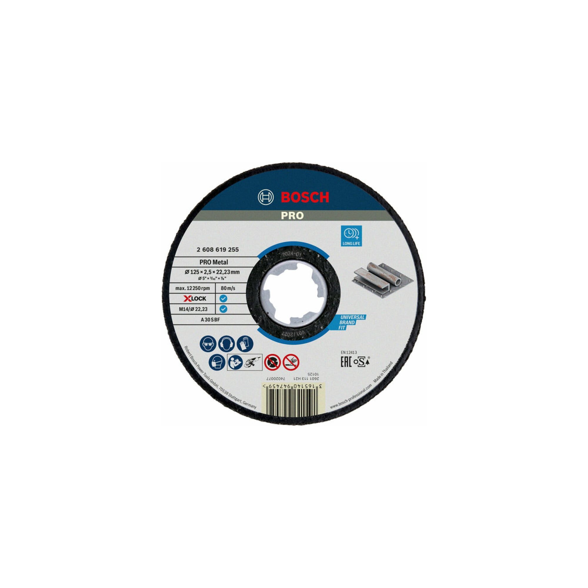 Bosch Professional Trennscheibe Bosch Trennscheibe X-LOCK gerade Expert for Metal A 30 S BF 125 x 22,2