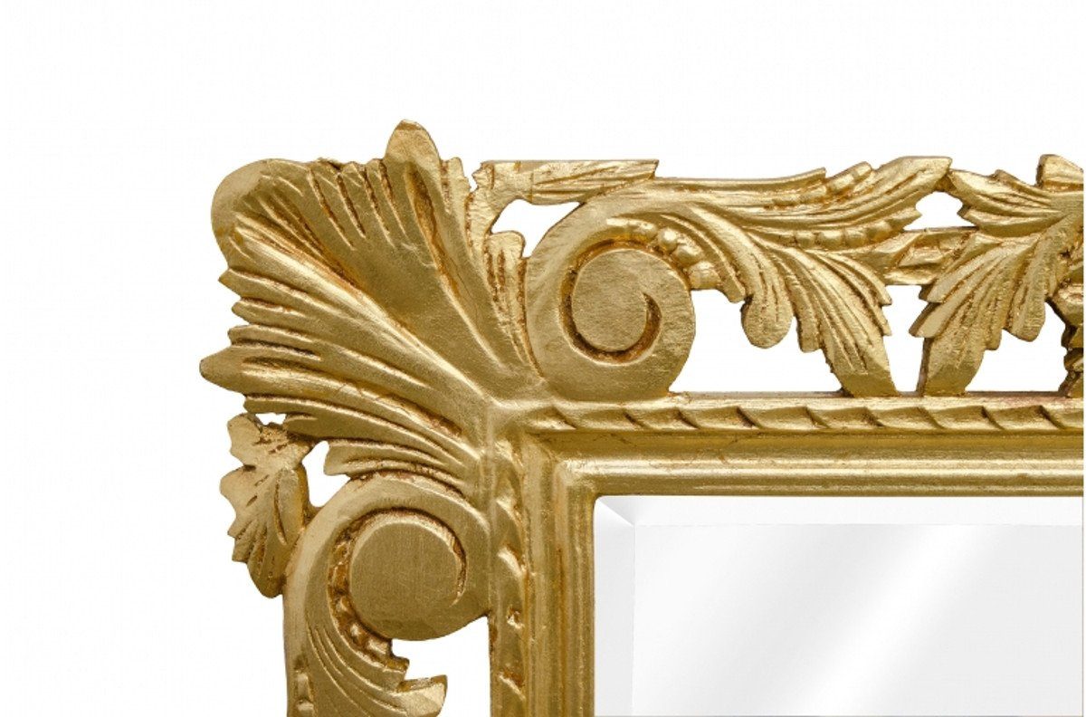 Spiegel Barock cm 110 - - Padrino Möbel x Handgefertigt Casa Gold Barock Holzspiegel 193 Barockspiegel