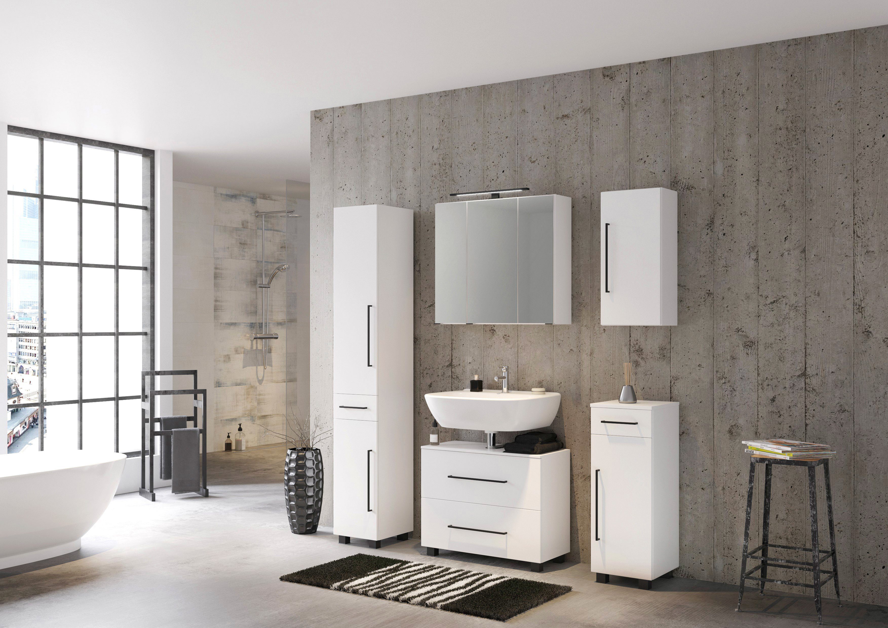 welltime Spiegelschrank Luena Breite 70 cm, mit 3D-Effekt, dank drei Spiegeltüren