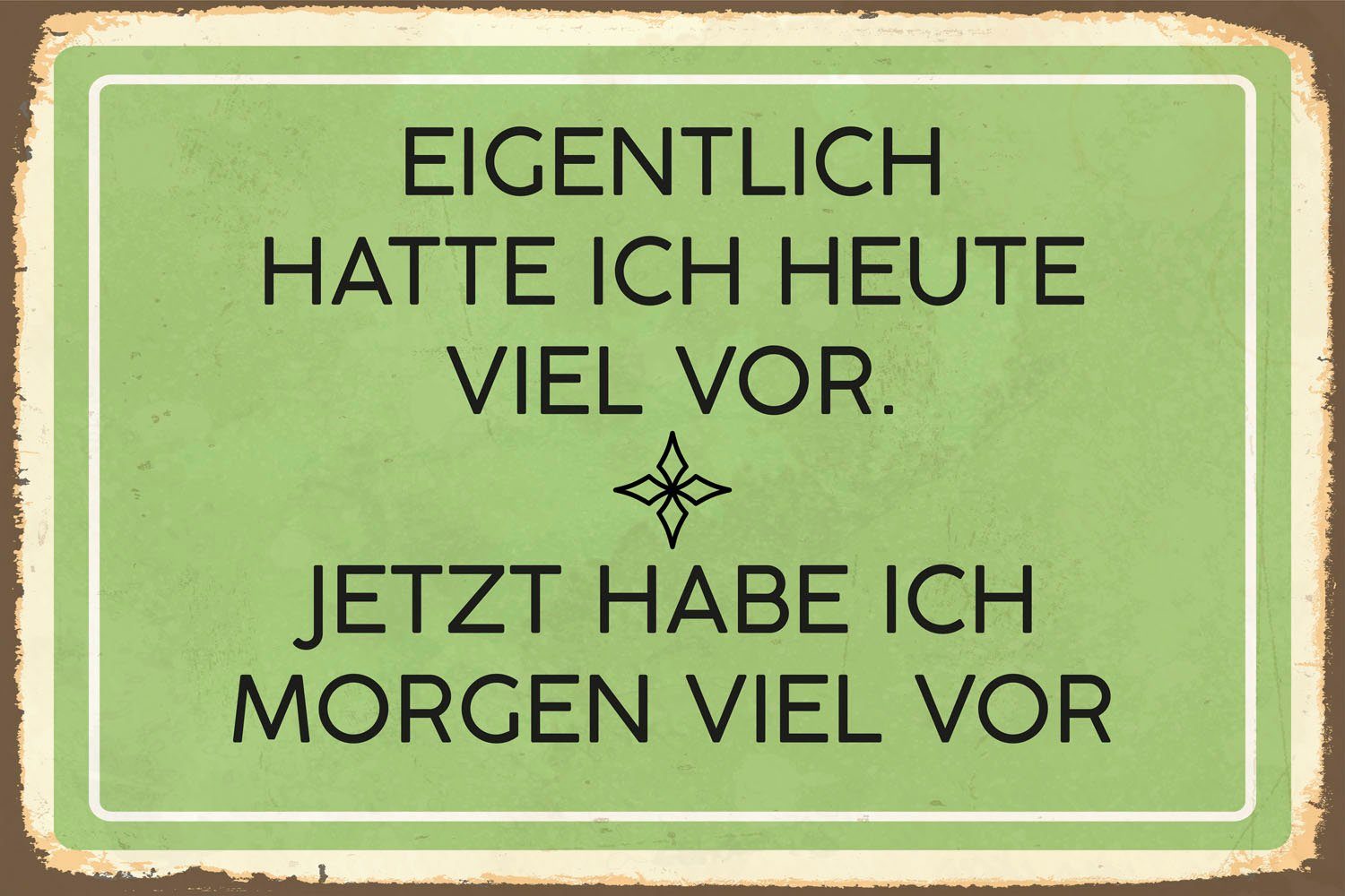 queence Metallbild Viel vor, Schriftzug, Schriftzüge, Sprüche, Sprüche & Texte (1 St), Stahlschilder